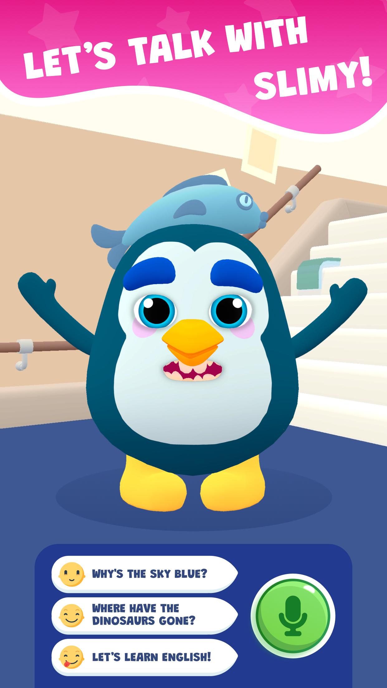 اسکرین شات 4 برنامه Talk to me Slimy: Talking Pet