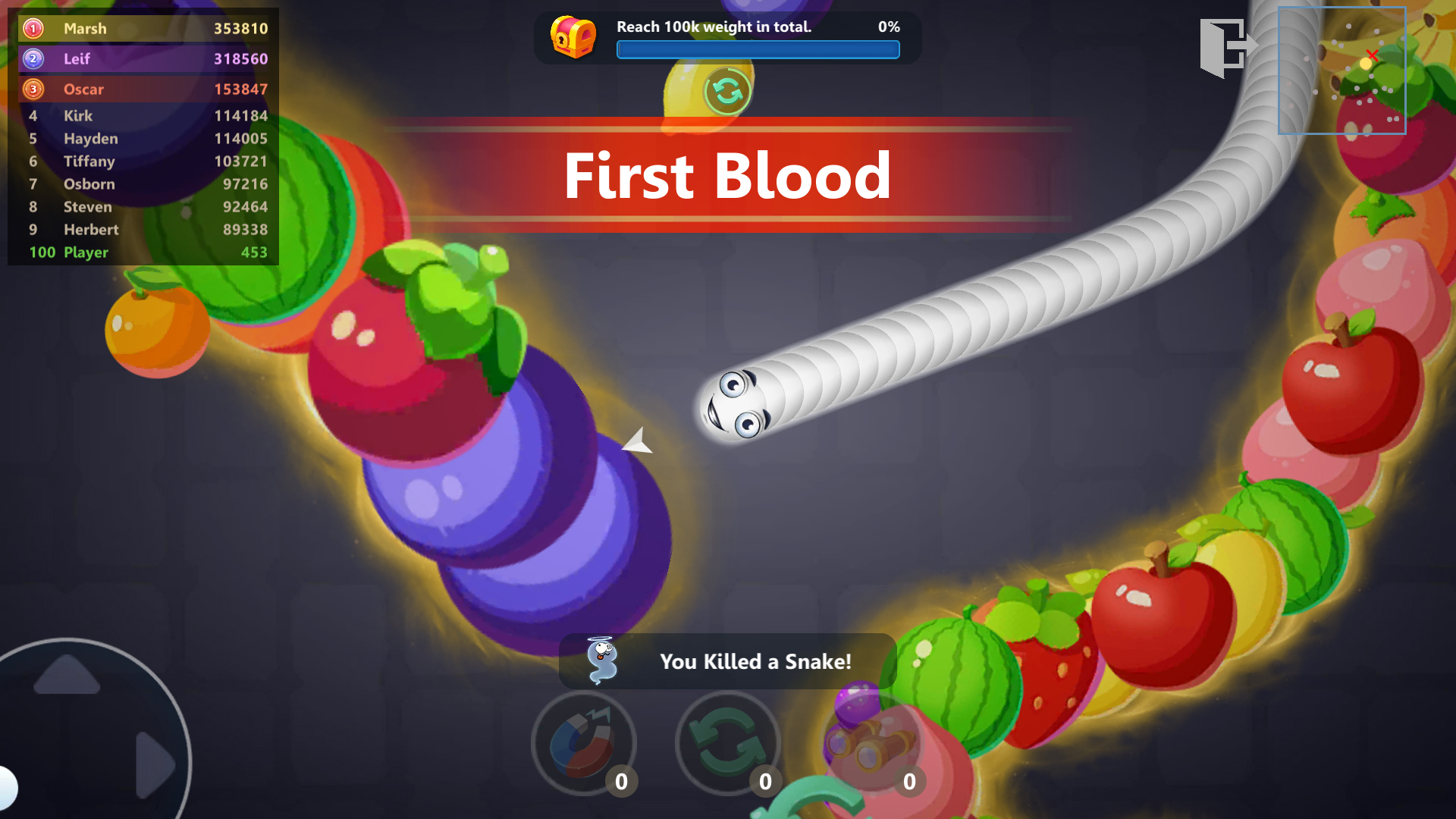 اسکرین شات 2 بازی Snake War: Hungry Worm.io Game