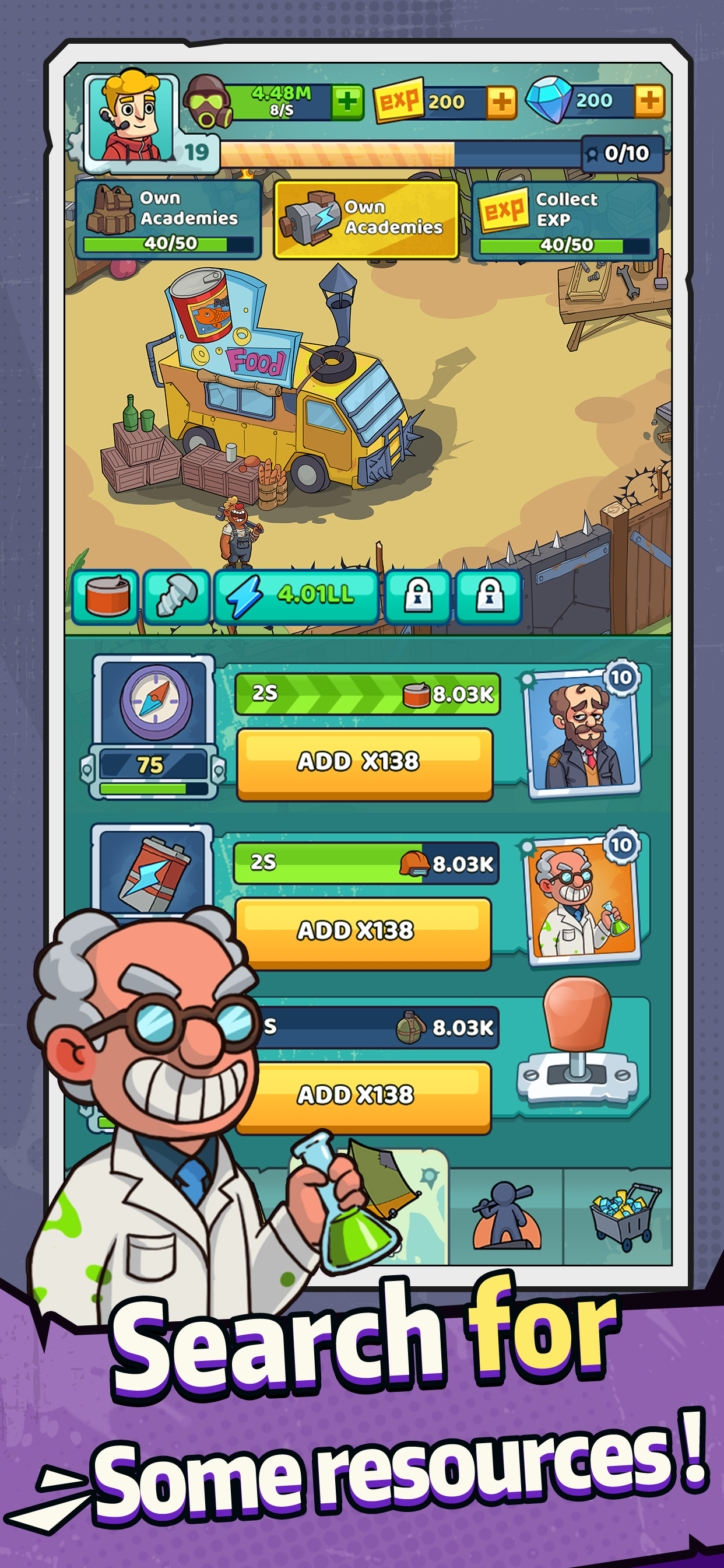 اسکرین شات 3 بازی SurvivalAdventure:Idle Clicker