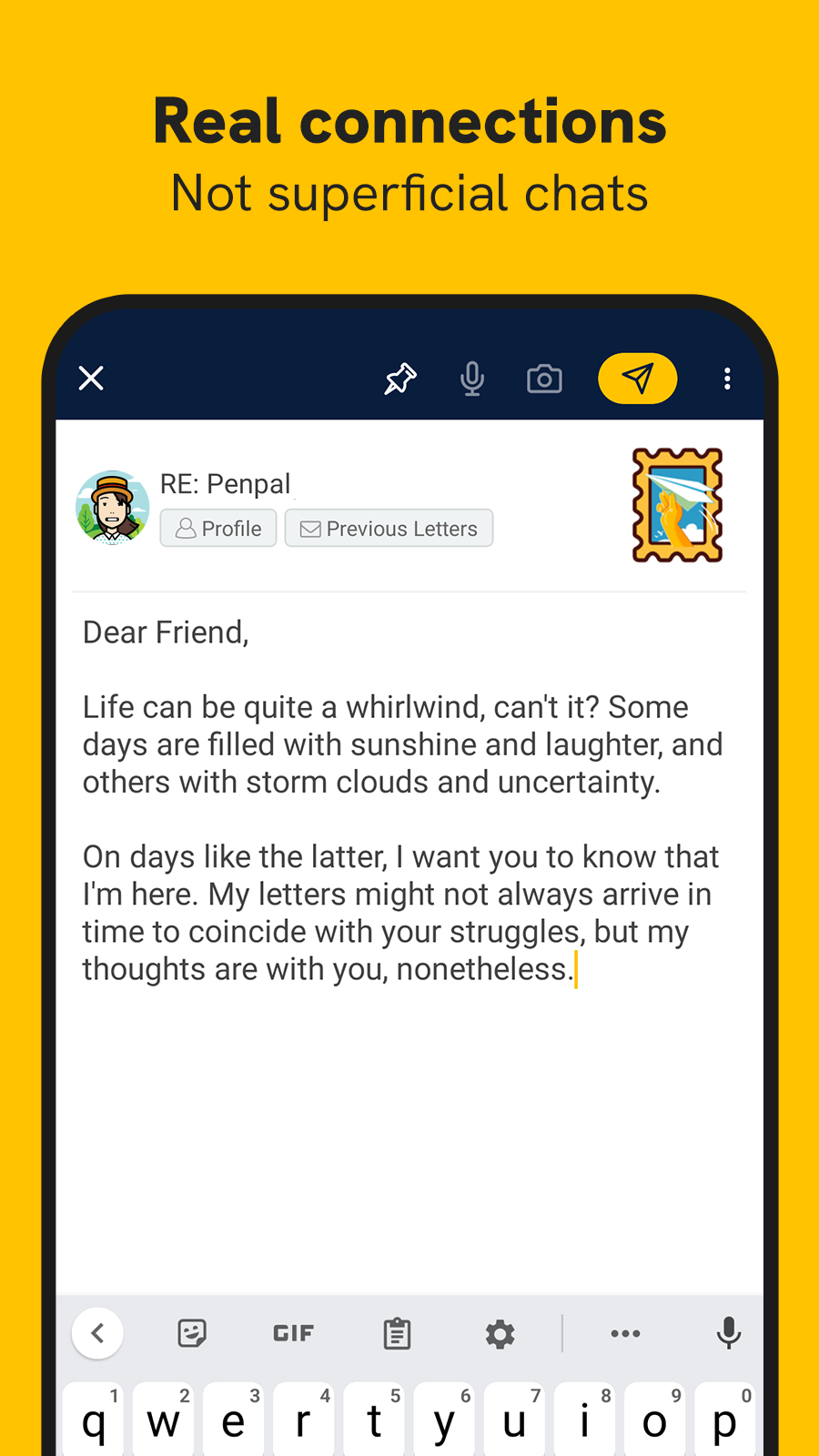 اسکرین شات 2 برنامه Slowly: Make Global Friends