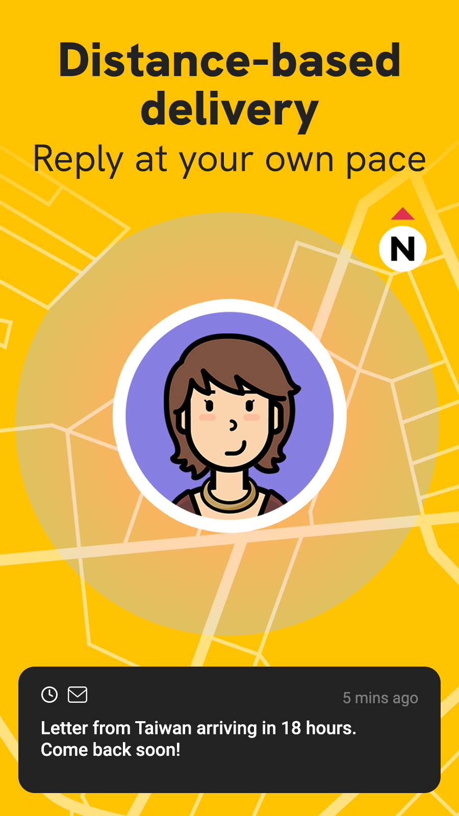 اسکرین شات 4 برنامه Slowly: Make Global Friends