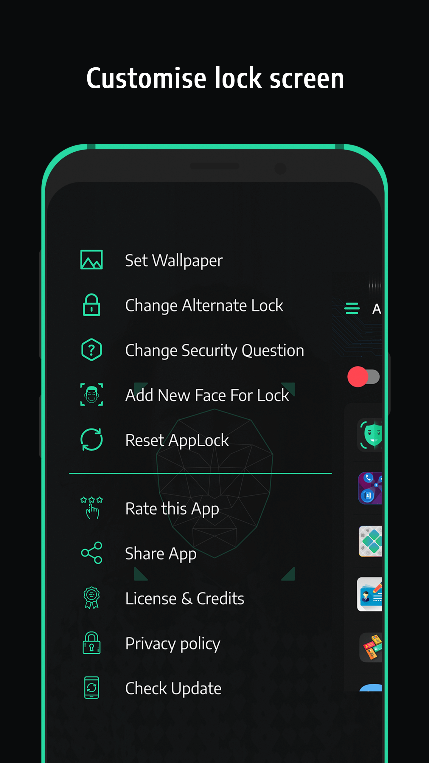 اسکرین شات 2 برنامه Applock with Face