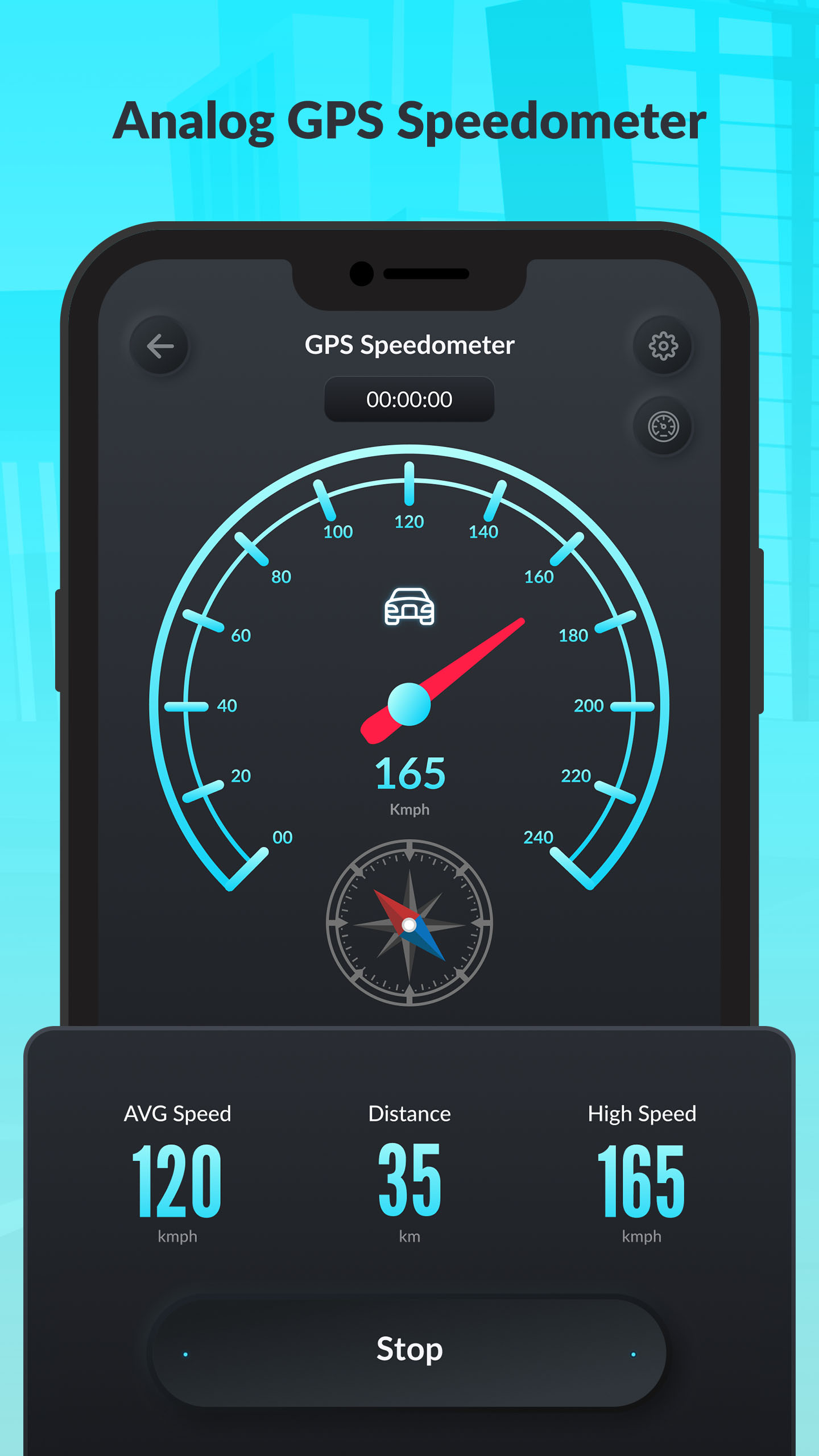 اسکرین شات 3 برنامه GPS Speedometer: Speed Tracker