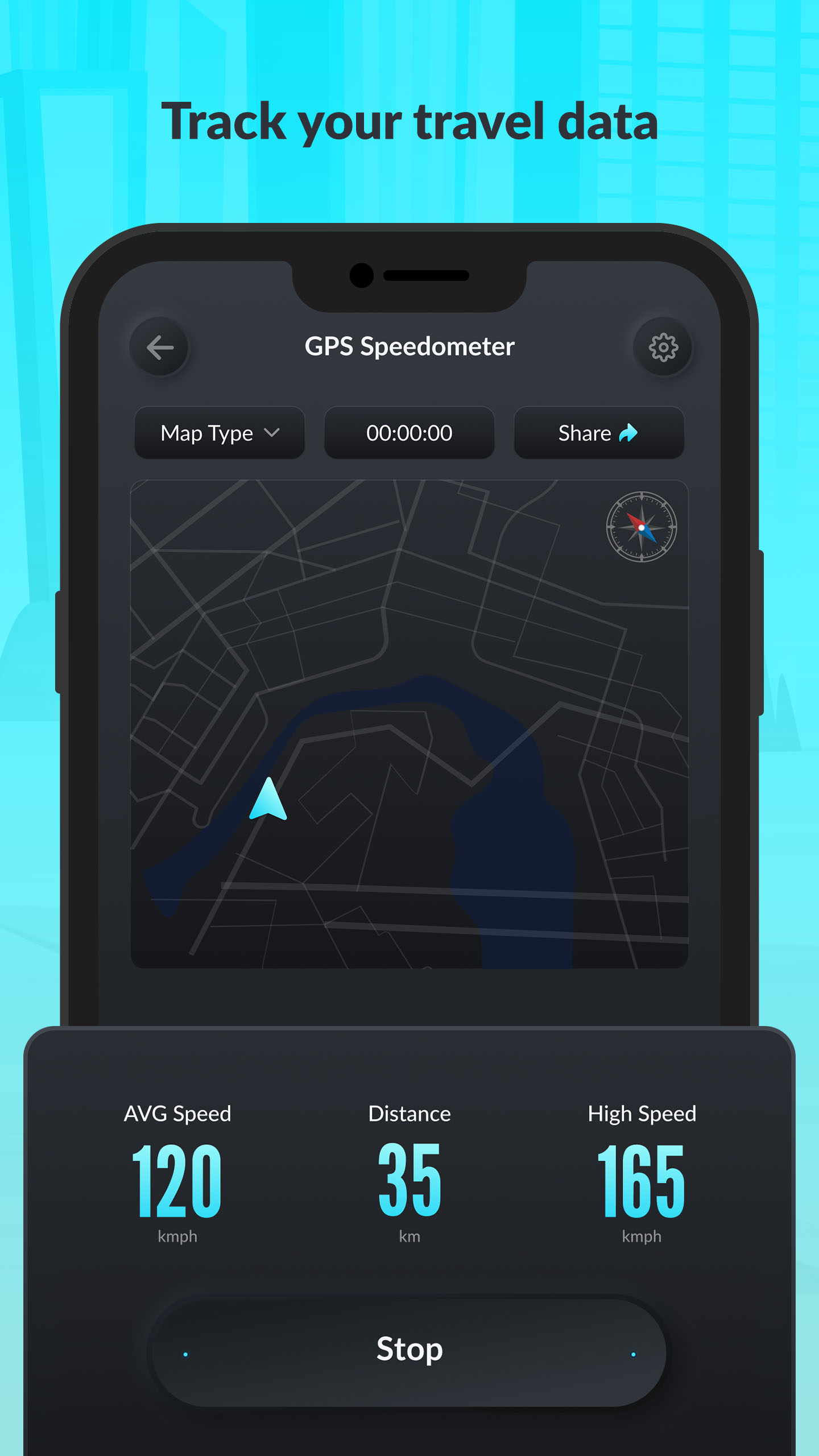اسکرین شات 5 برنامه GPS Speedometer: Speed Tracker