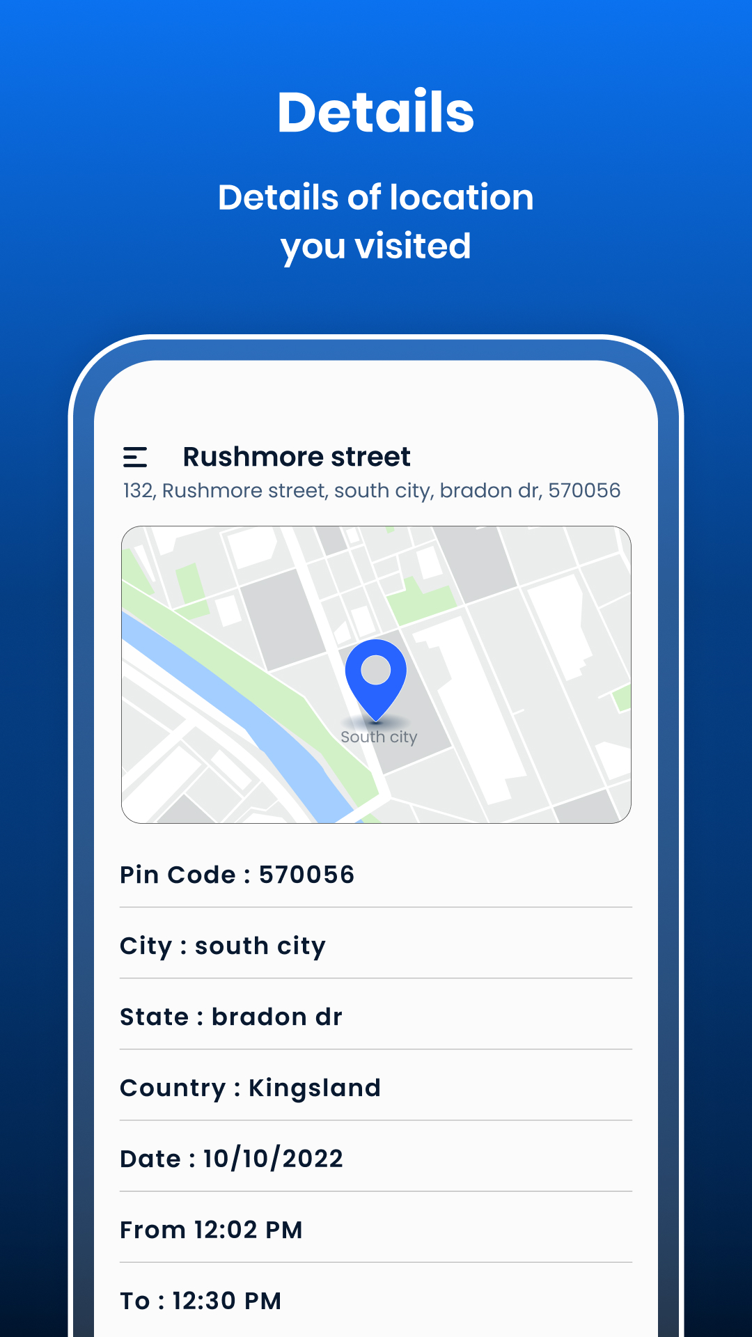 اسکرین شات 5 برنامه My Location Timeline on Map