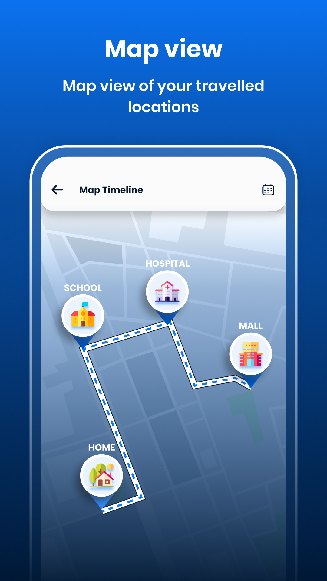 اسکرین شات 4 برنامه My Location Timeline on Map