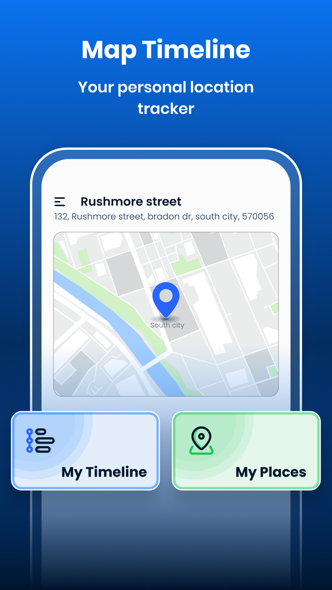 اسکرین شات 1 برنامه My Location Timeline on Map