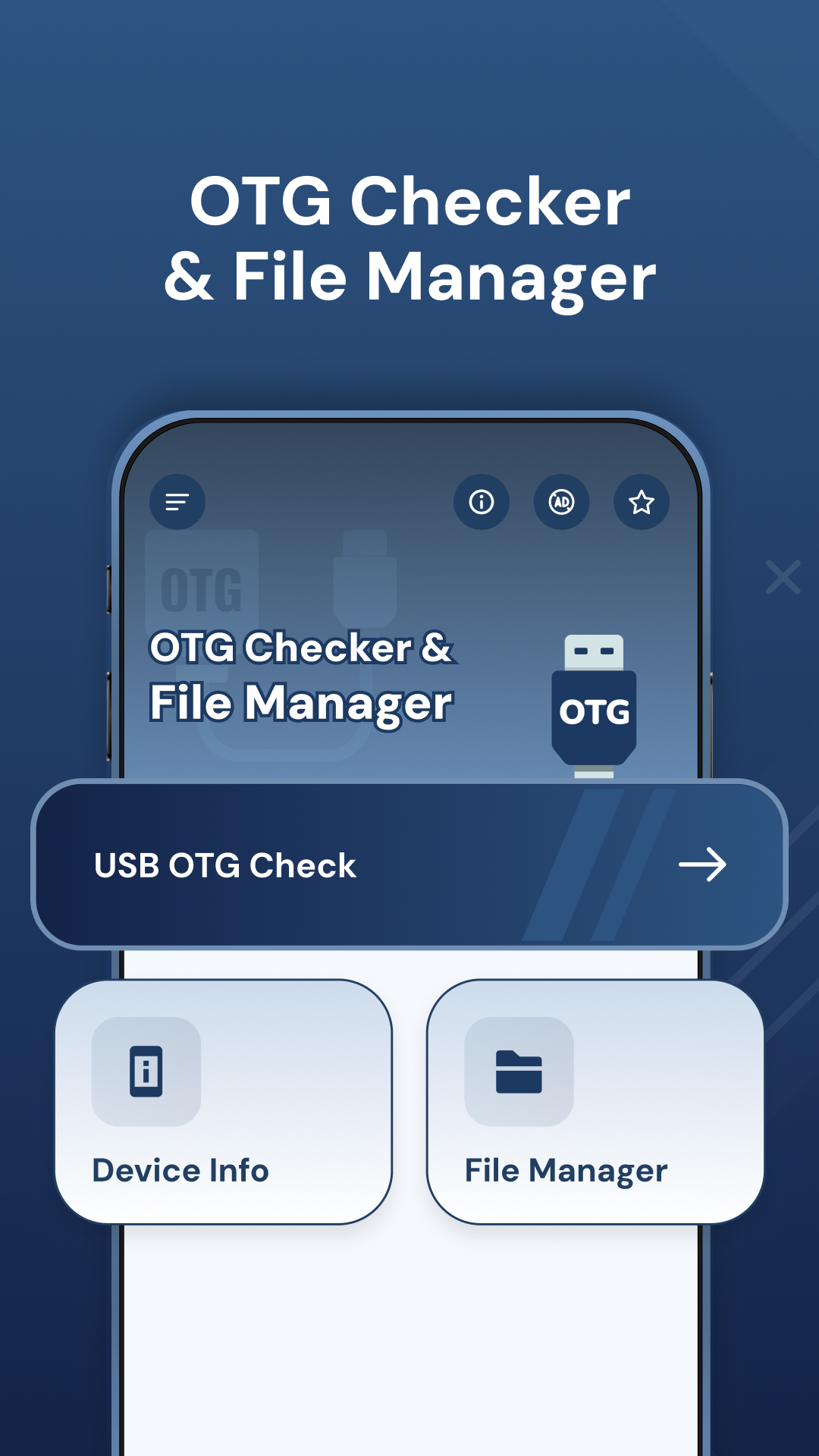 اسکرین شات 1 برنامه OTG Checker & File Manager