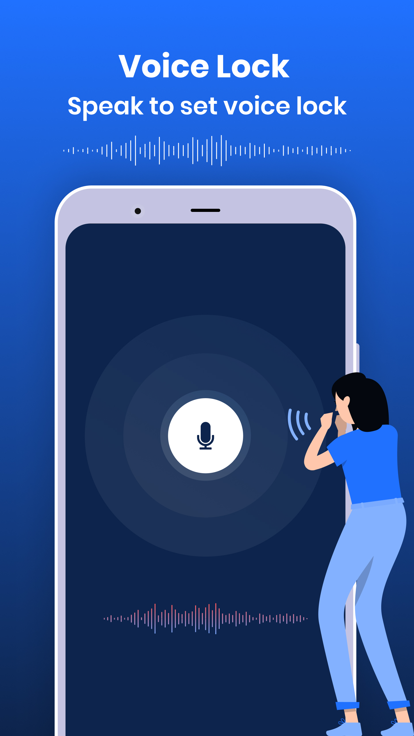 اسکرین شات 2 برنامه Voice Lock : Speak to Unlock