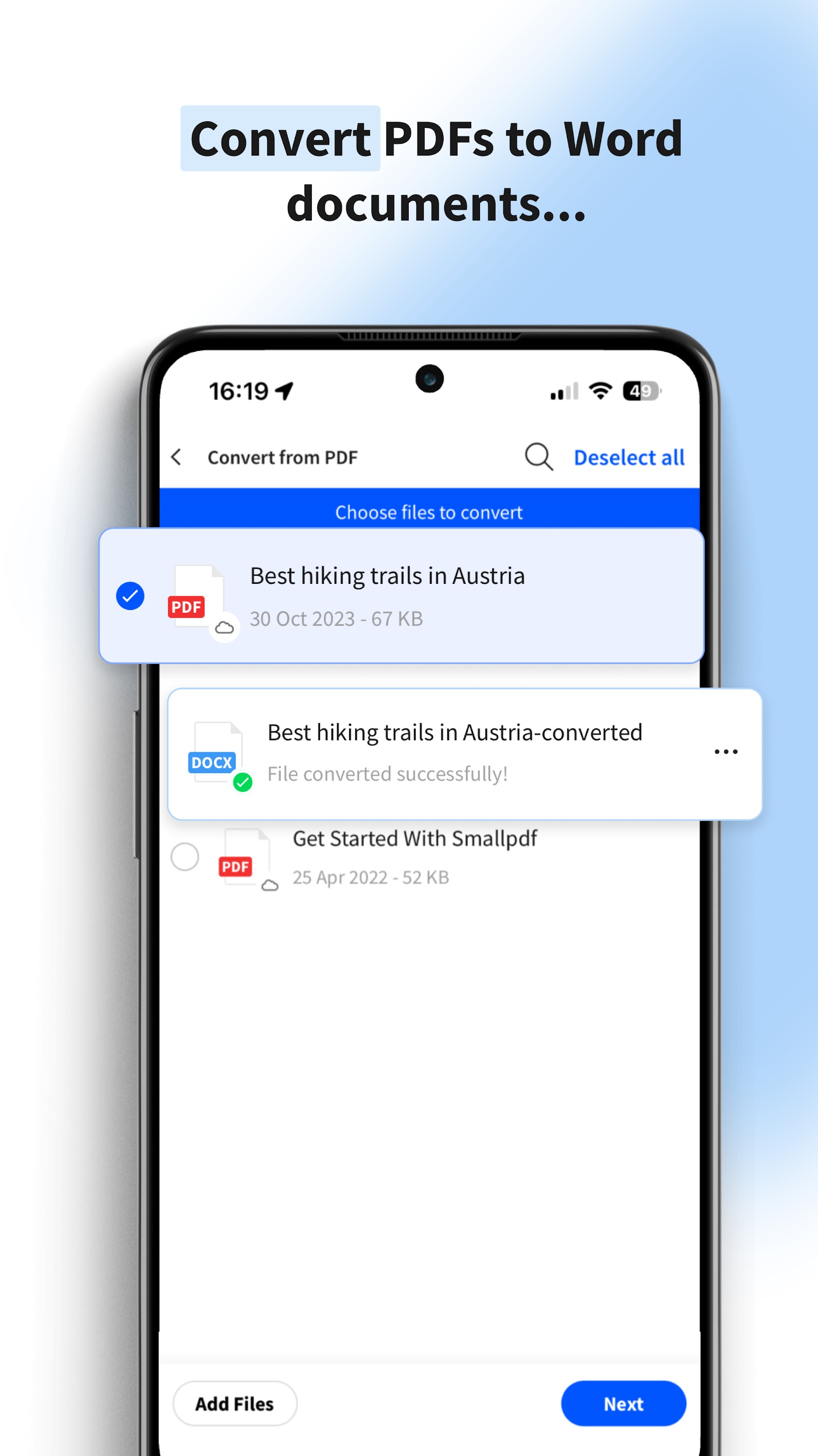 اسکرین شات 4 برنامه Smallpdf: Scanner & PDF Editor