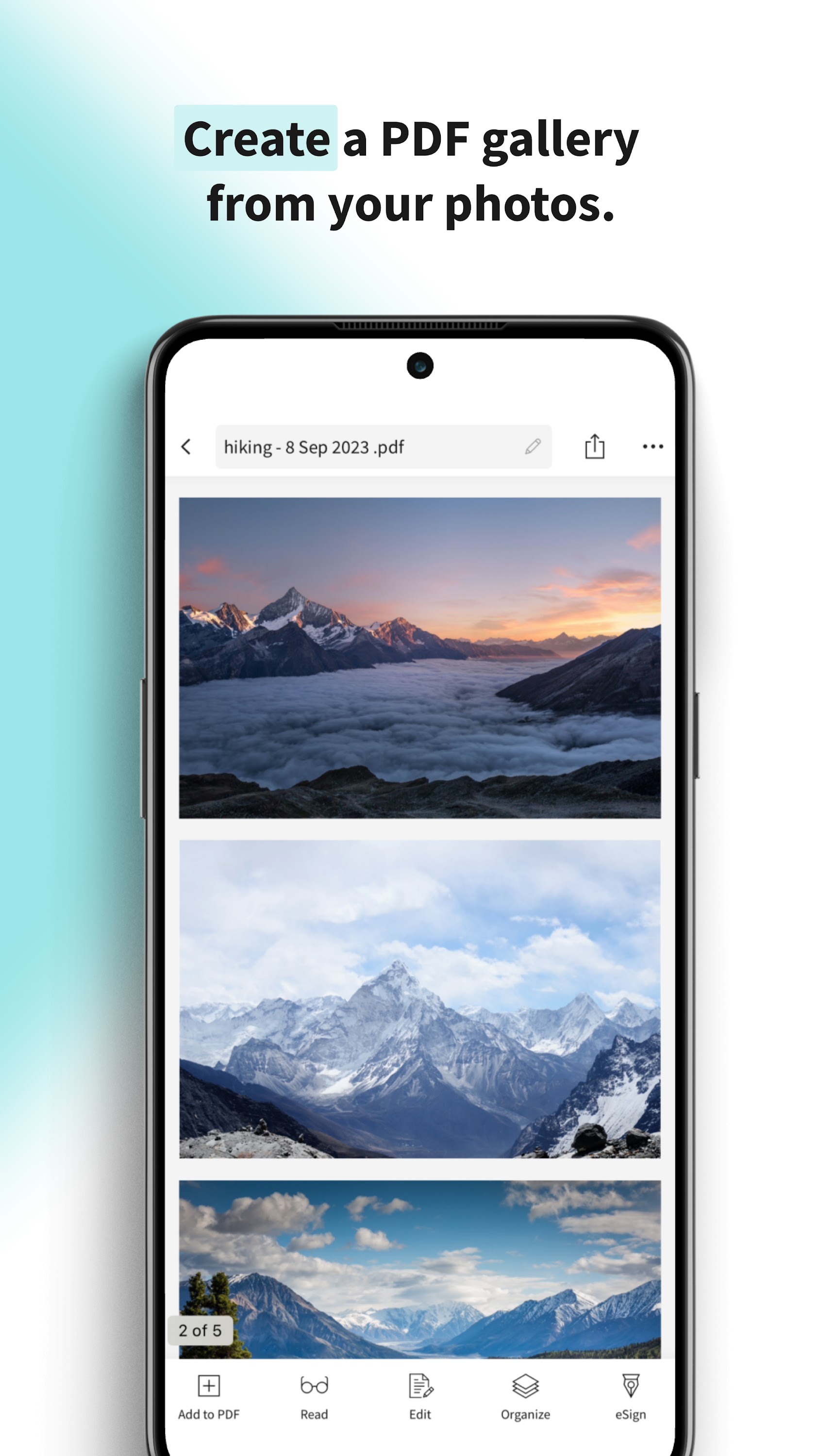اسکرین شات 2 برنامه Smallpdf: Scanner & PDF Editor