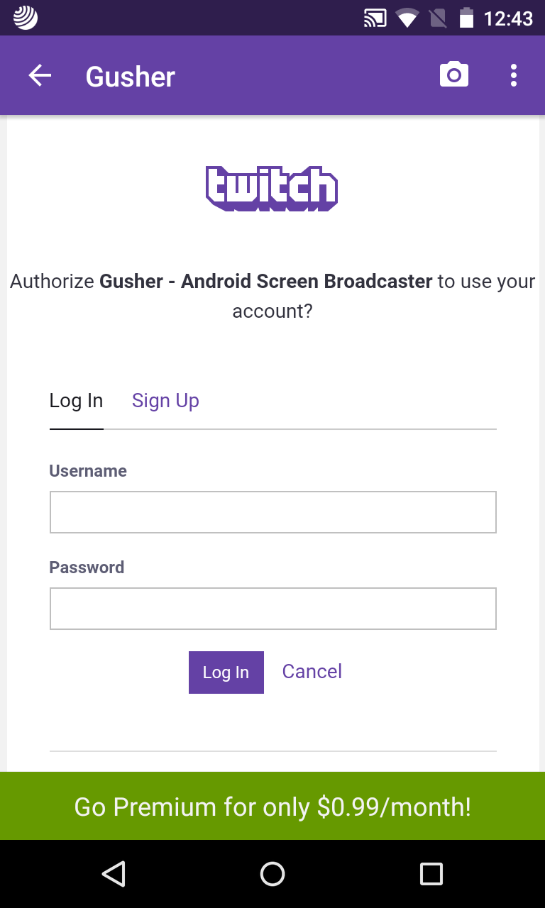 اسکرین شات 2 برنامه Gusher - Screen Broadcaster