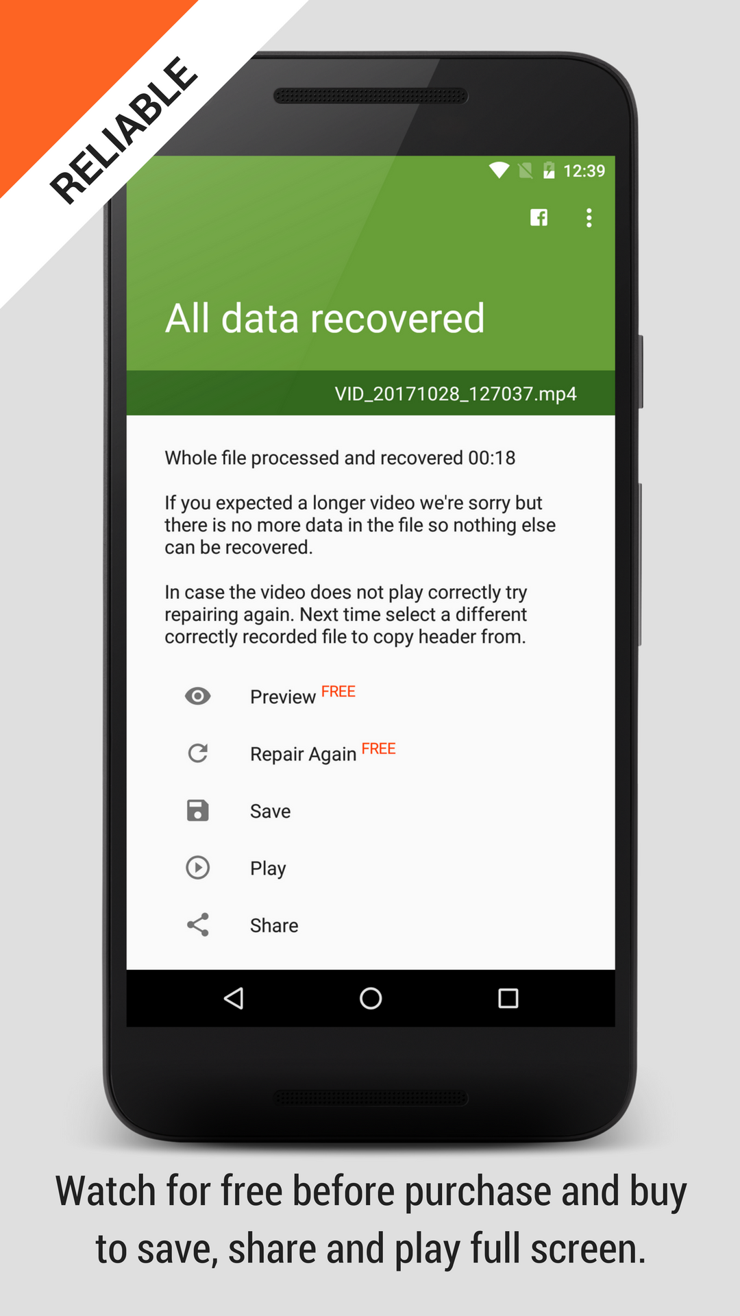 اسکرین شات 4 برنامه MP4Fix Video Repair Tool
