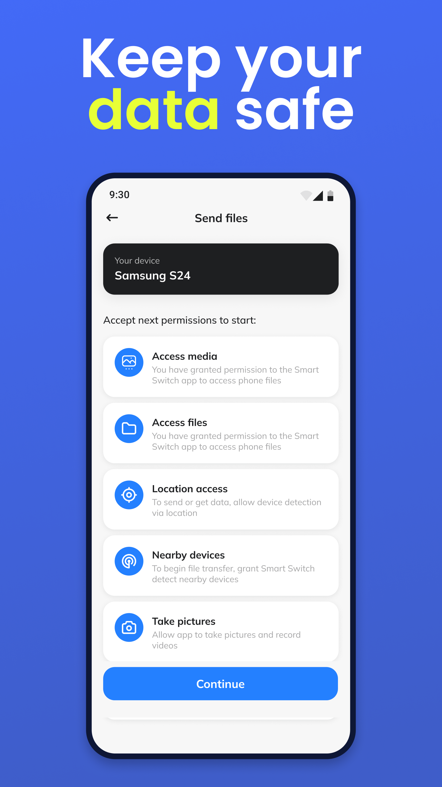 اسکرین شات 5 برنامه Smart switch - copy my data