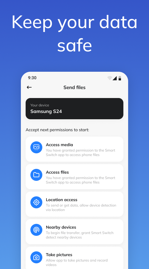 اسکرین شات 4 برنامه Smart switch - copy my data
