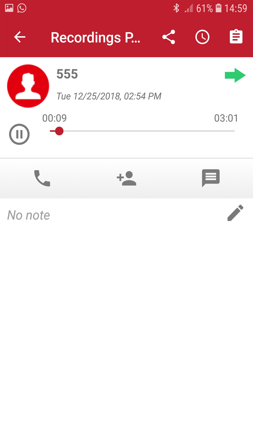 اسکرین شات 2 برنامه Call Recorder