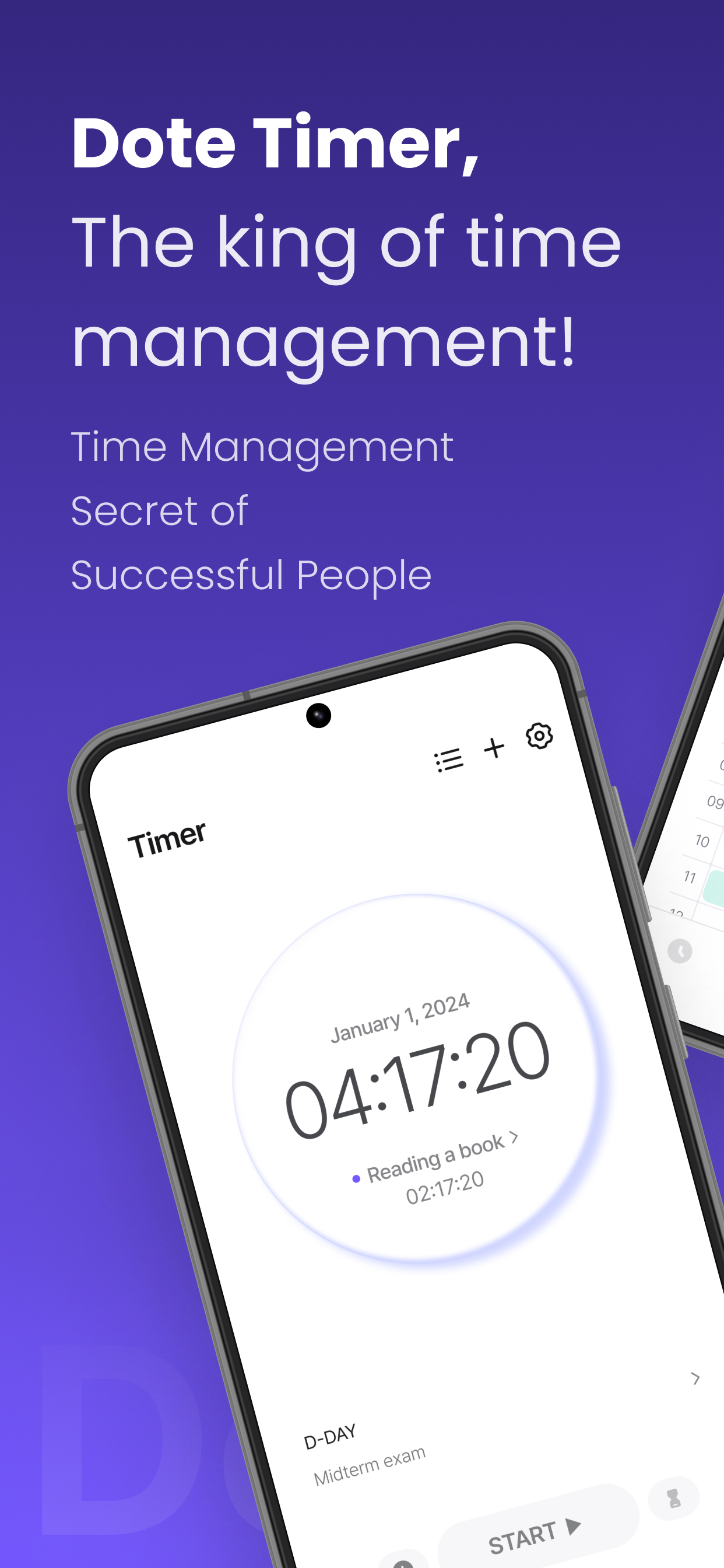 اسکرین شات 1 برنامه Dote Timer - time management