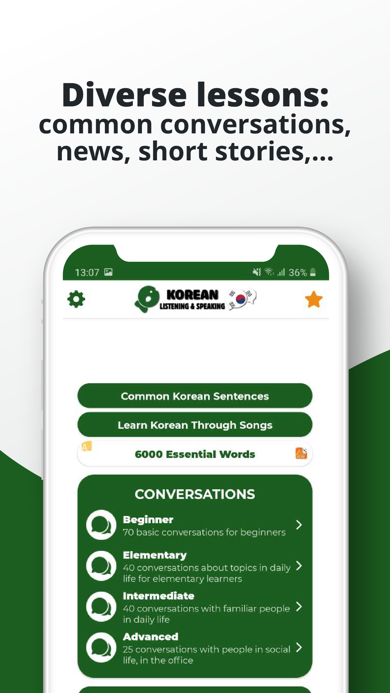 اسکرین شات 3 برنامه KoreanーListening and Speaking