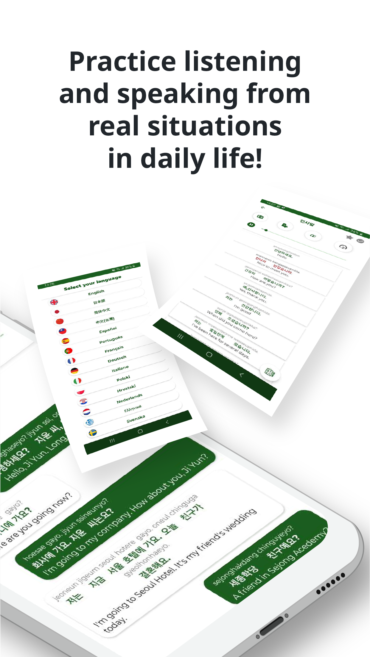 اسکرین شات 2 برنامه KoreanーListening and Speaking