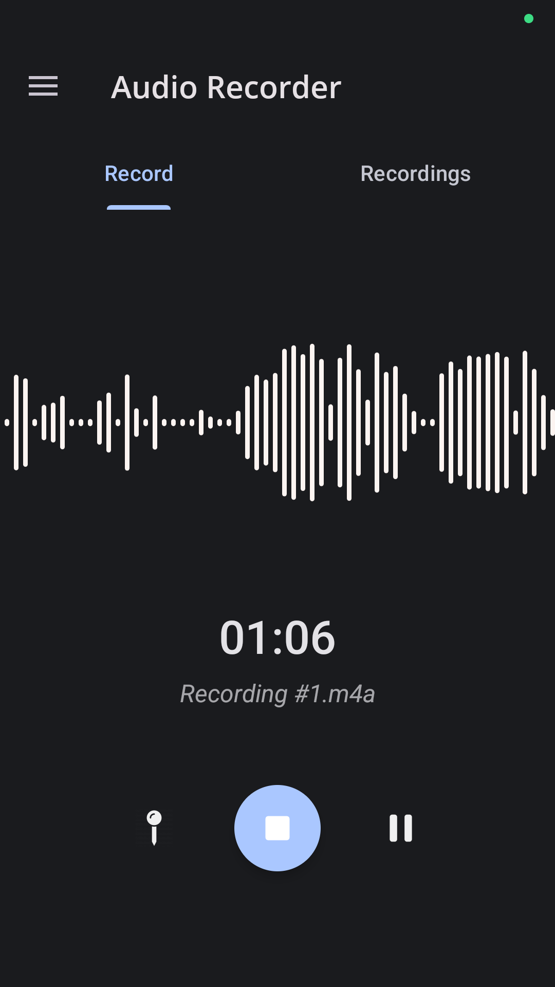 اسکرین شات 1 برنامه Audio Recorder