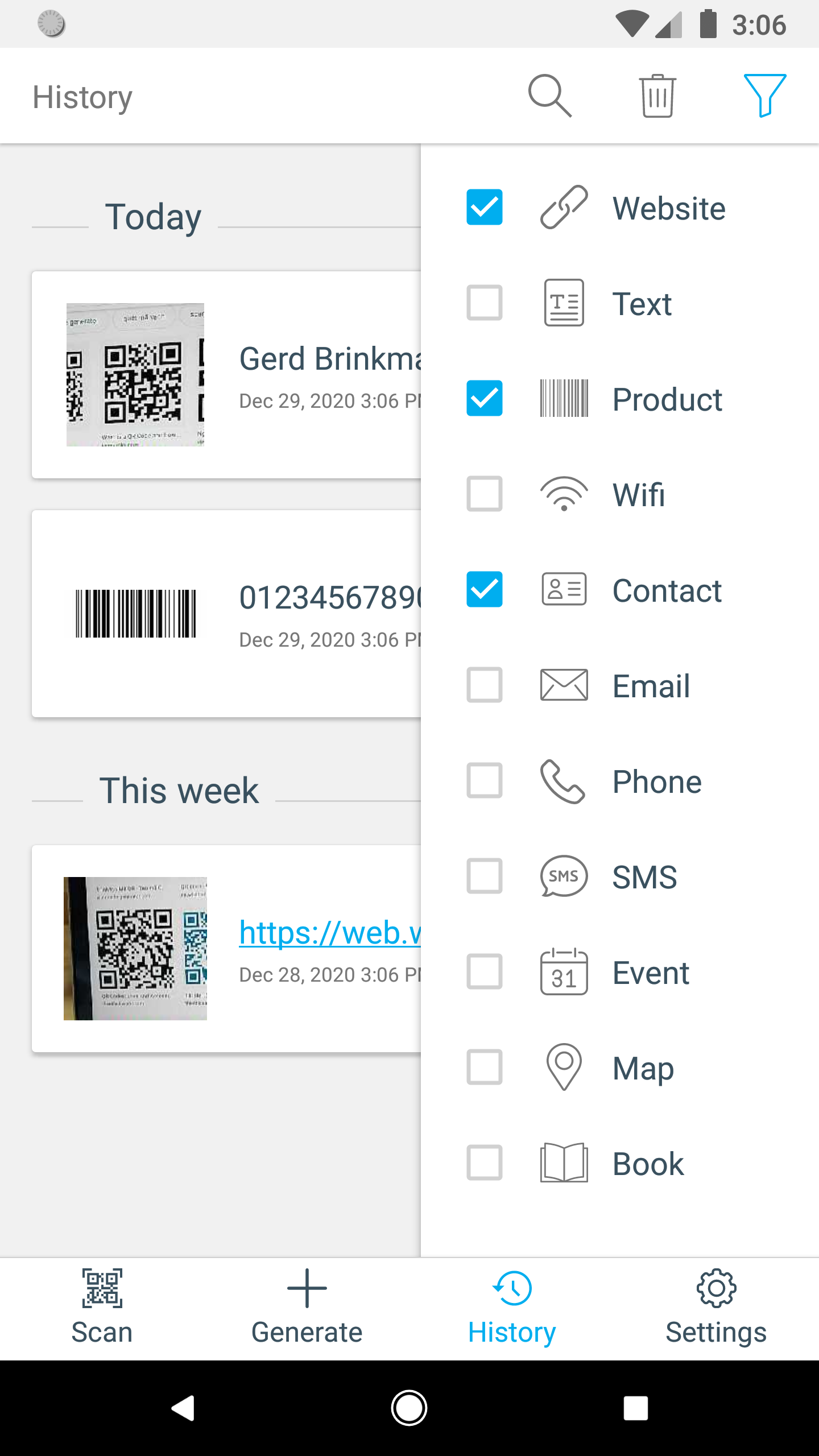 اسکرین شات 5 برنامه QR Code & Barcode Scanner