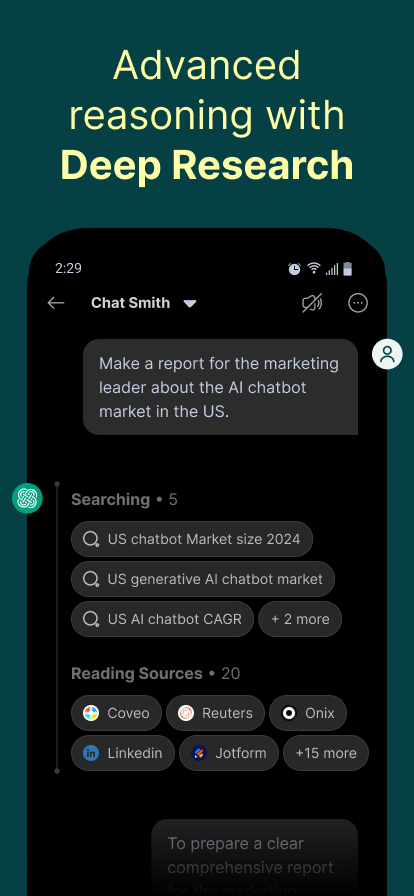 اسکرین شات 5 برنامه Chat Smith: AI Chatbot & Agent