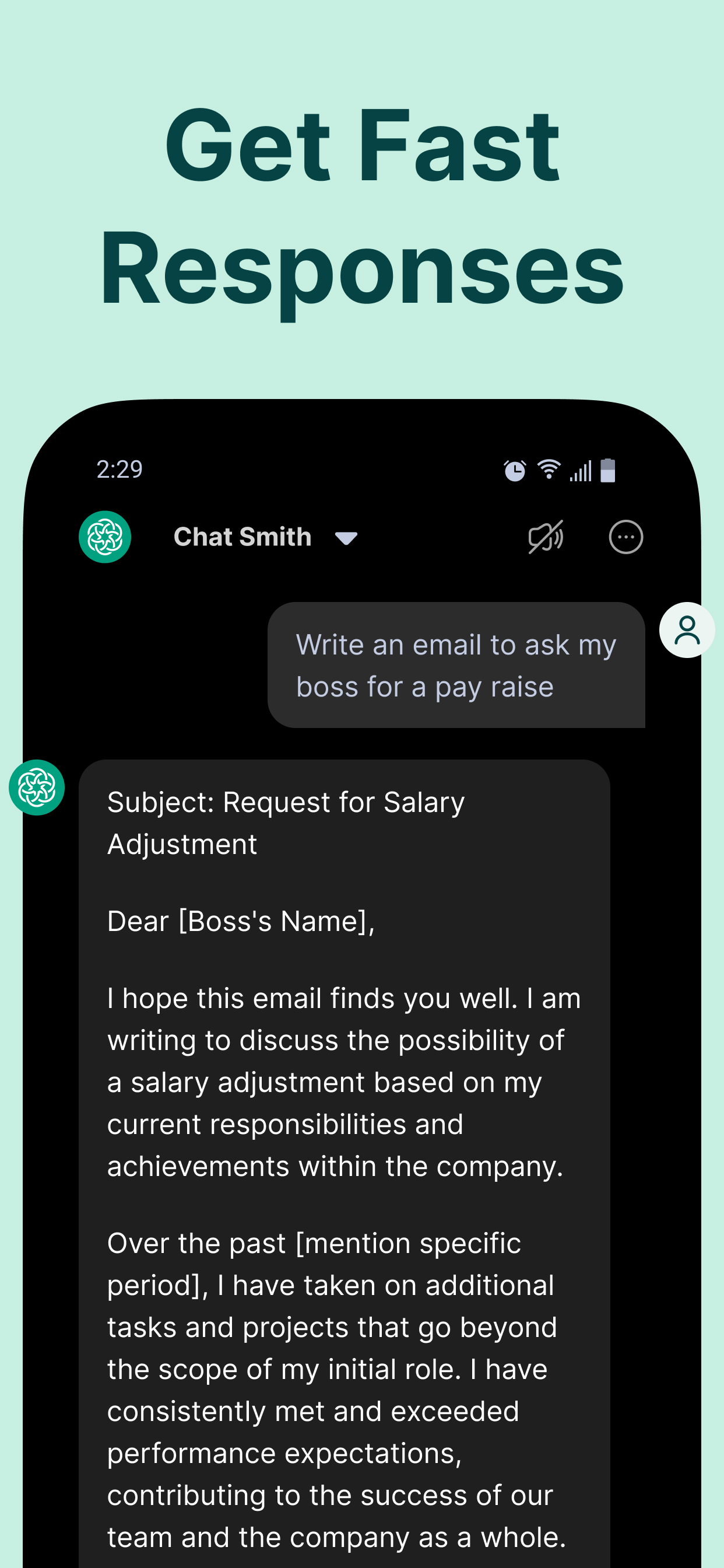 اسکرین شات 8 برنامه AI Chat Smith Smart Assistant