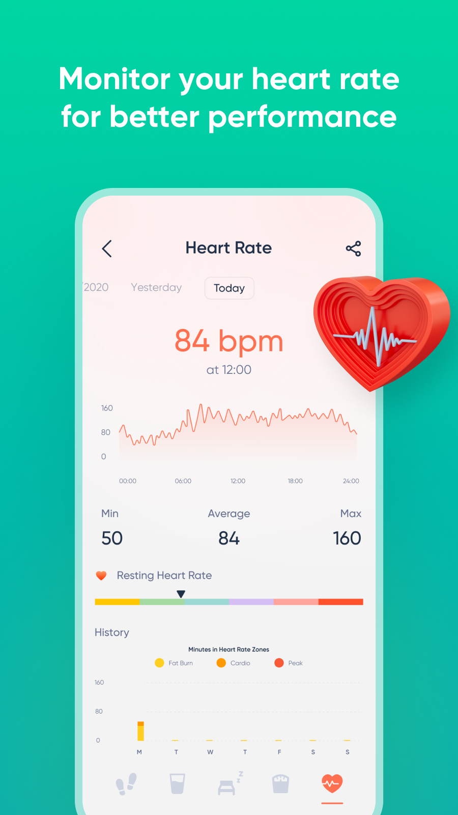 اسکرین شات 6 برنامه Fitness Band - Fitness Tracker