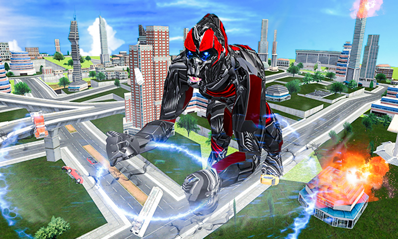 اسکرین شات 5 بازی Gorilla Transform Robot Car 3D