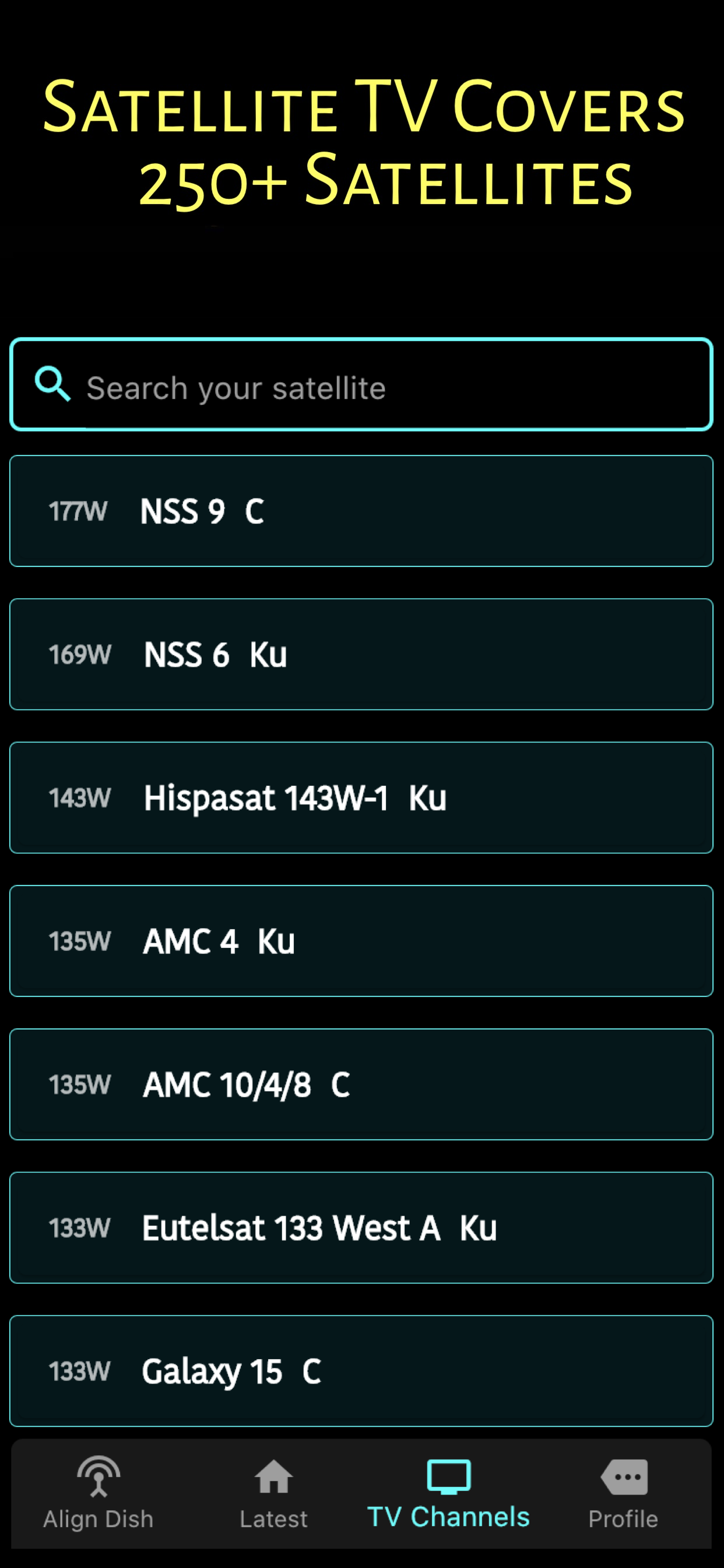 اسکرین شات 5 برنامه Satellite TV Finder, Dish 360