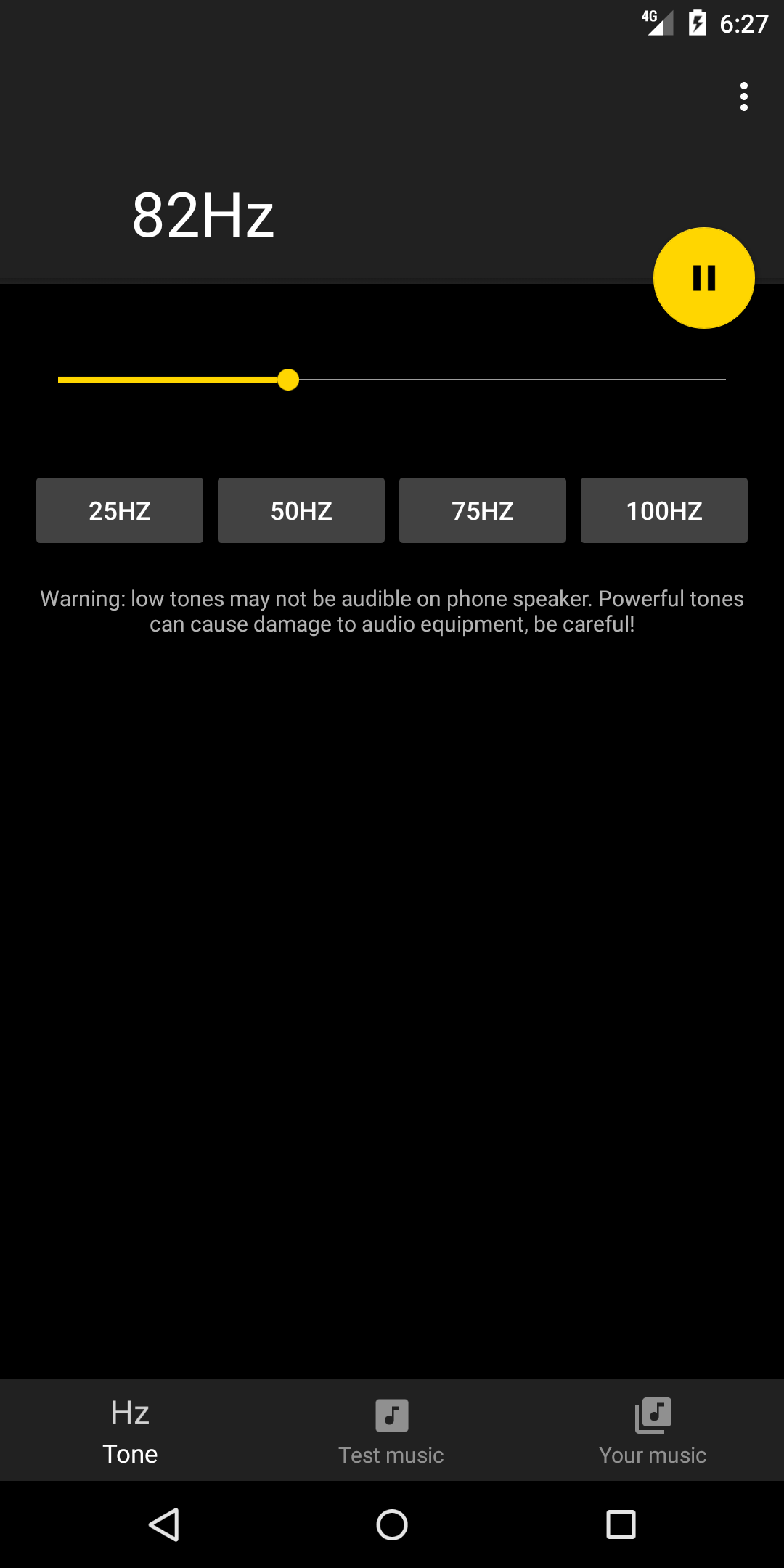 اسکرین شات 1 برنامه Bass Tester