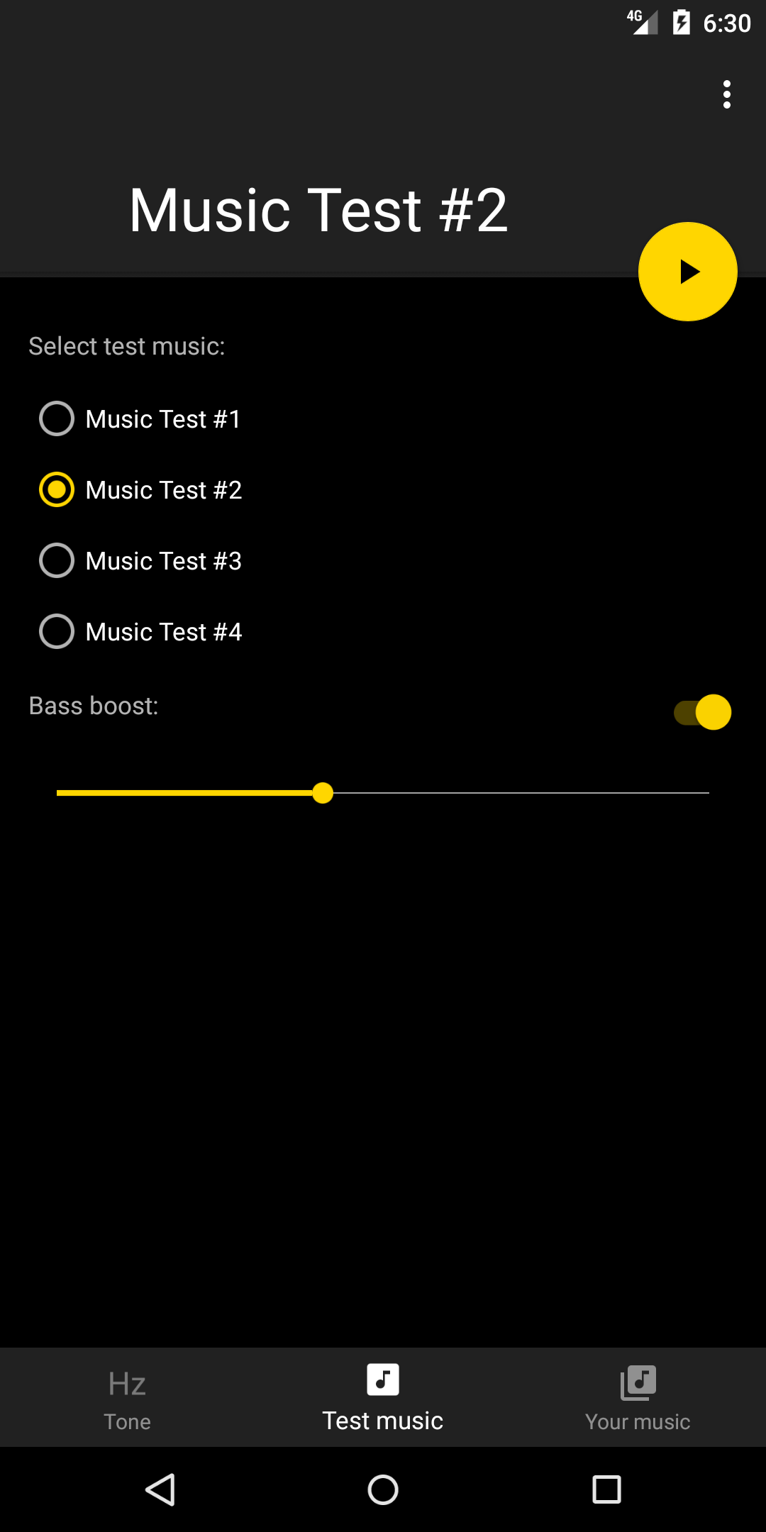 اسکرین شات 2 برنامه Bass Tester