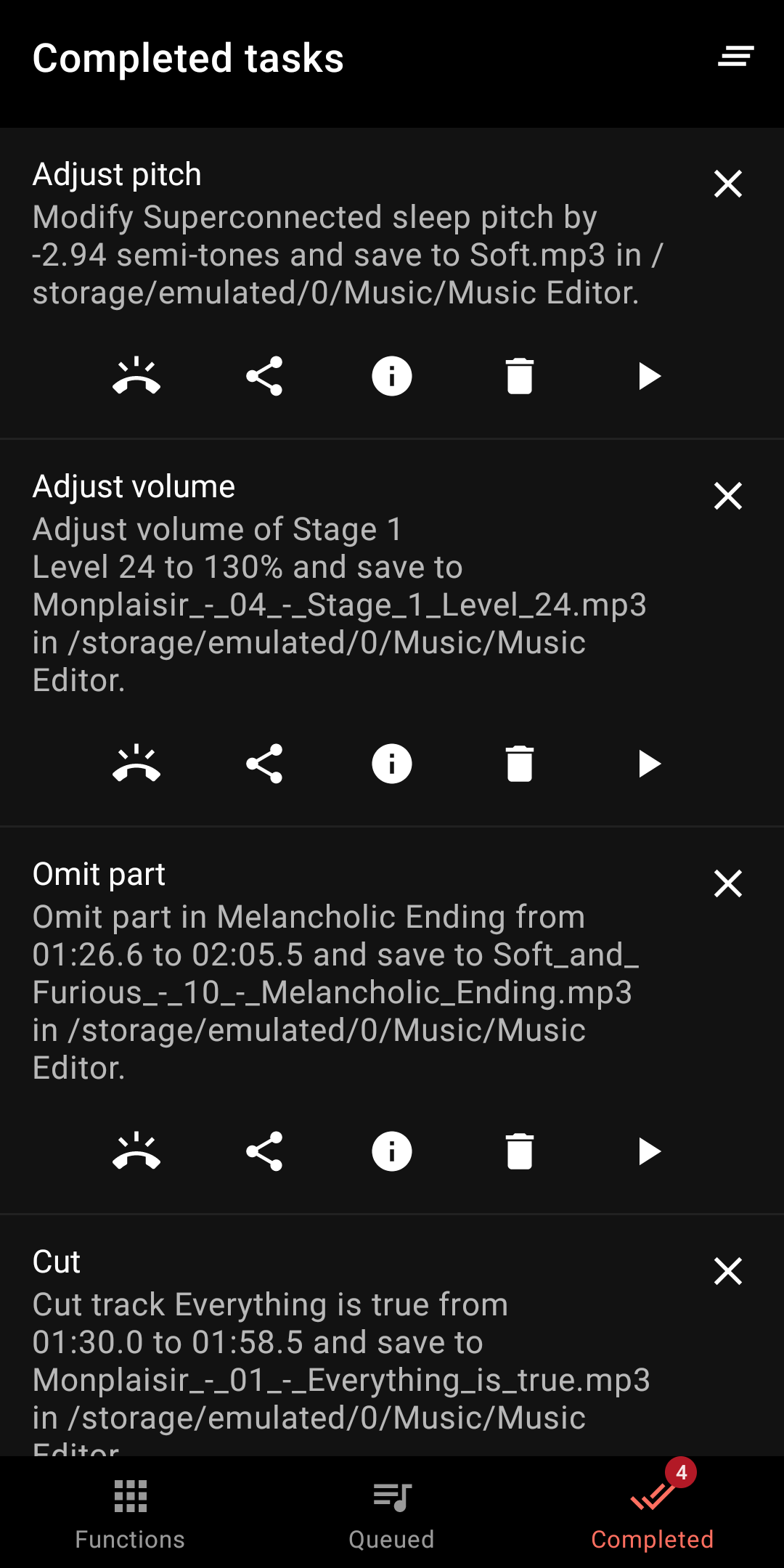 اسکرین شات 8 برنامه Music Editor