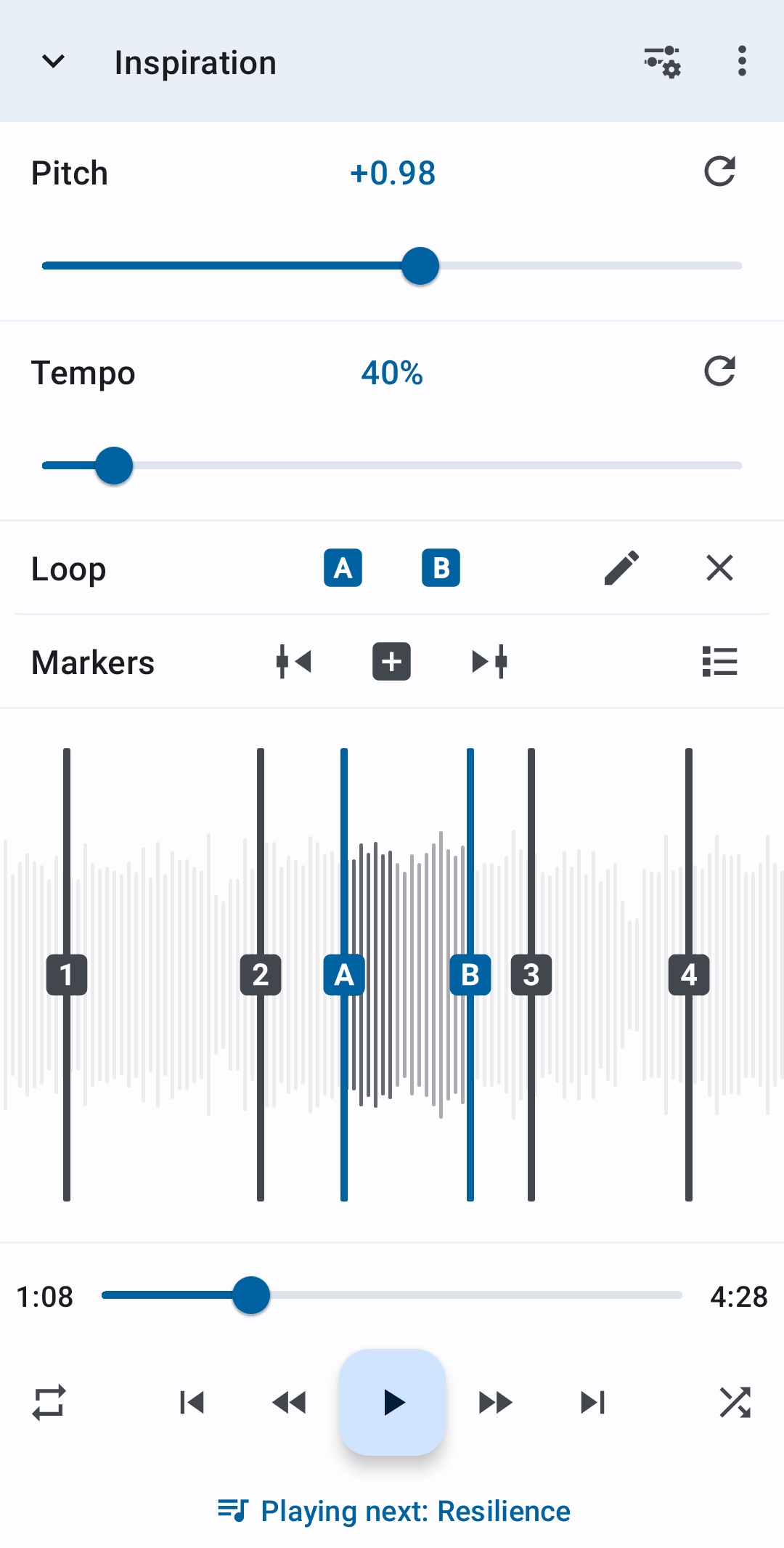 اسکرین شات 5 برنامه تغییر دهنده سرعت موسیقی - Music Speed Changer