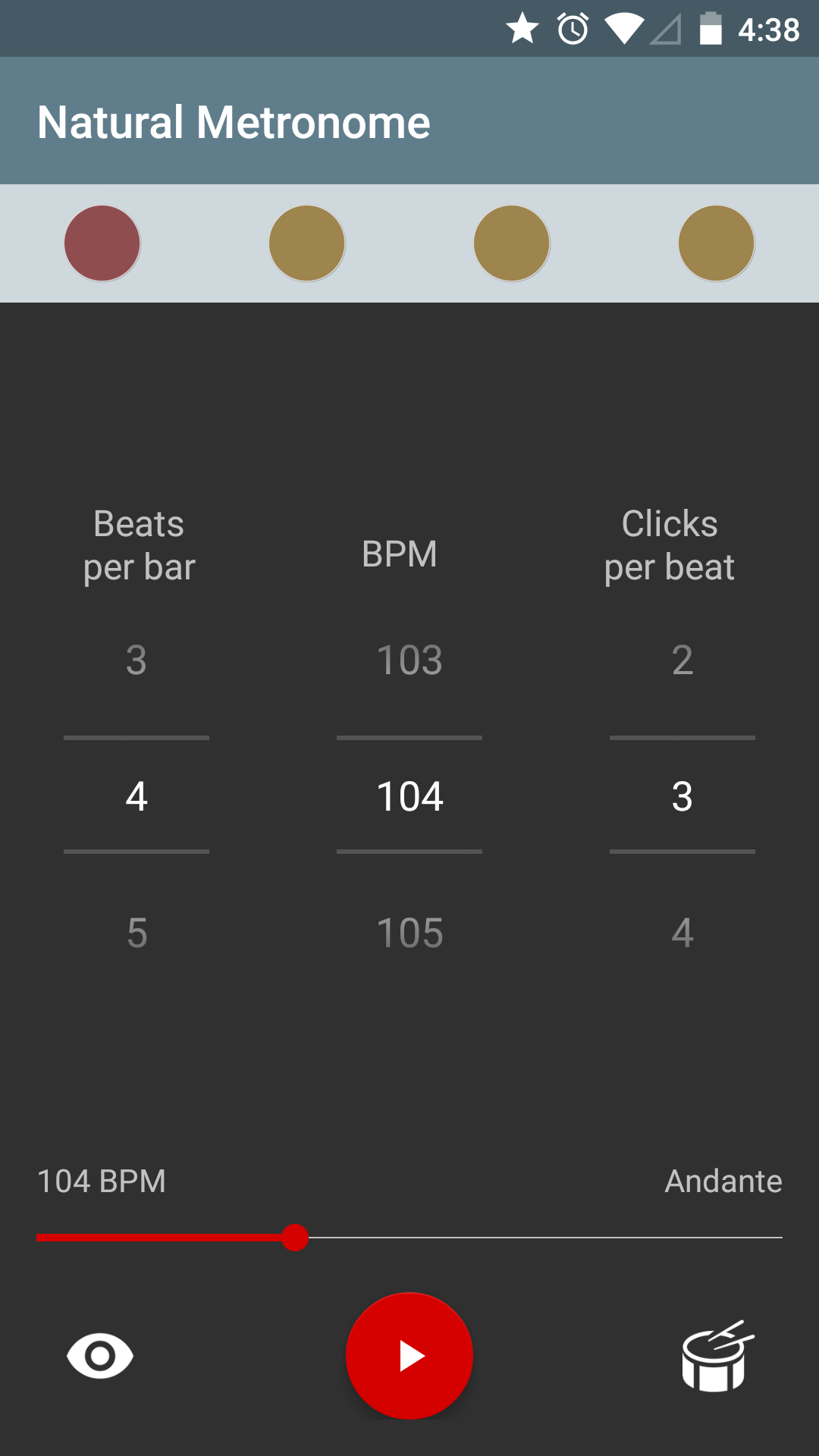 اسکرین شات 1 برنامه Natural Metronome