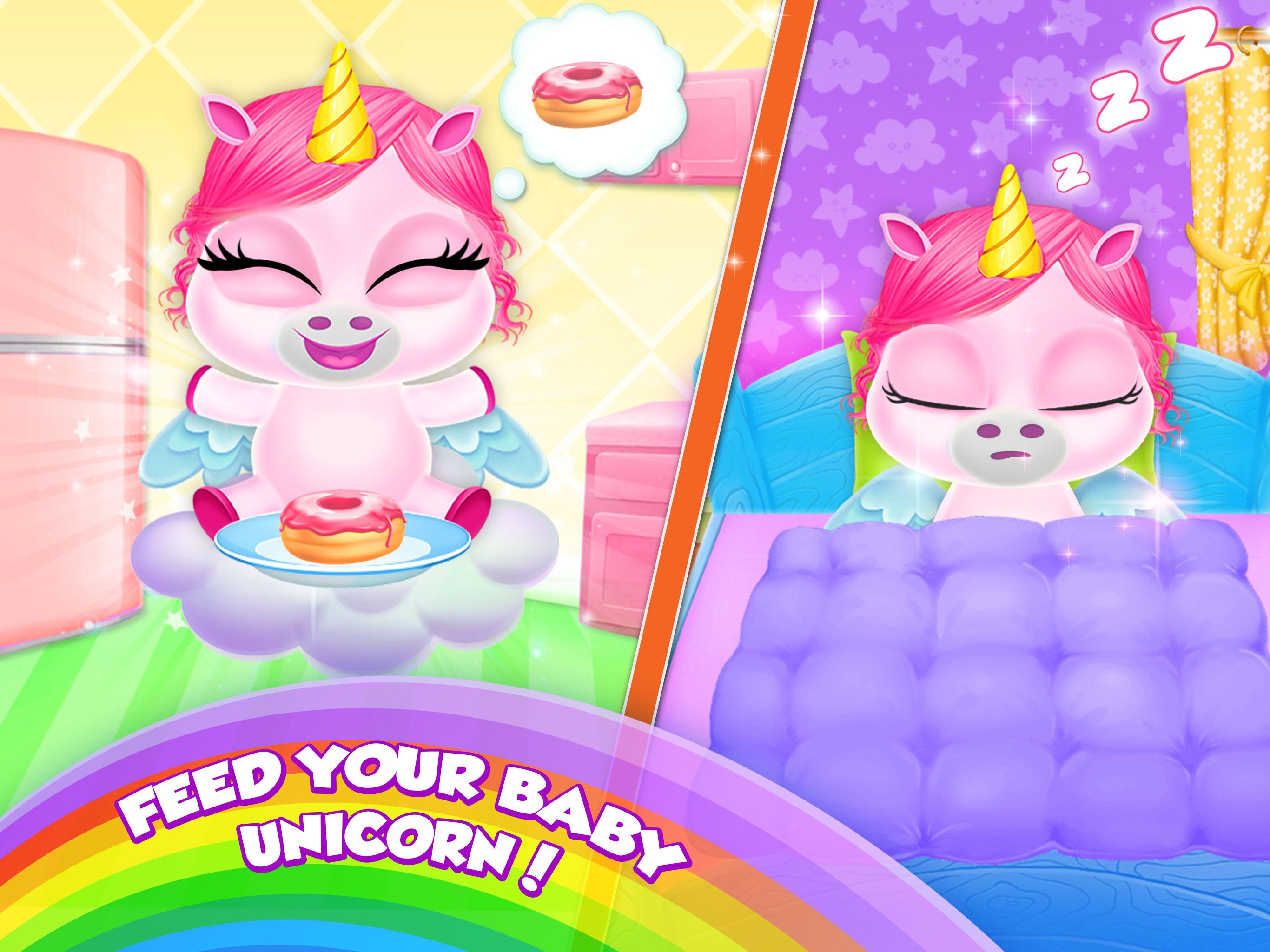 اسکرین شات 4 برنامه Unicorn Baby Care Pet Pony