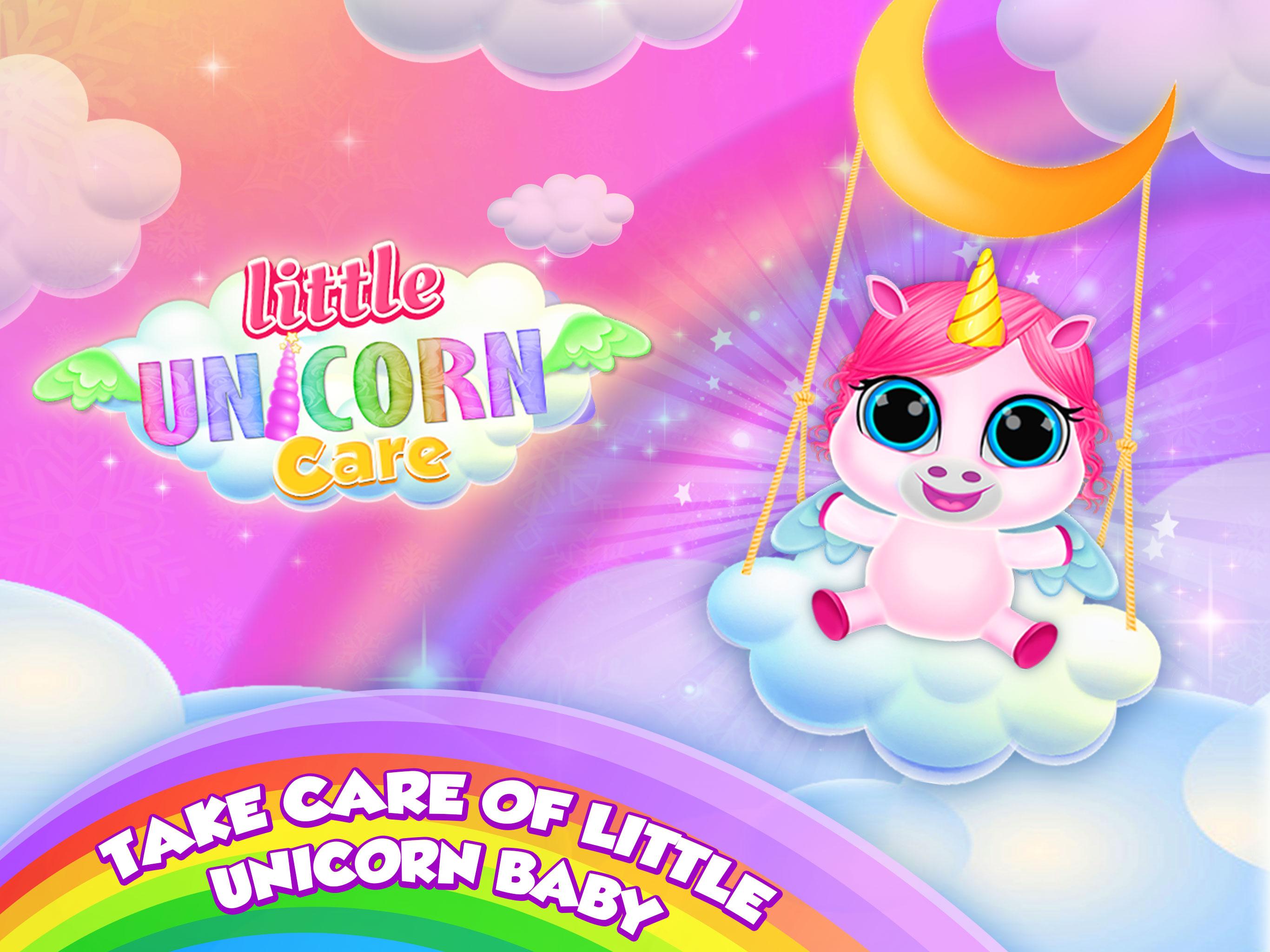 اسکرین شات 1 برنامه Unicorn Baby Care Pet Pony