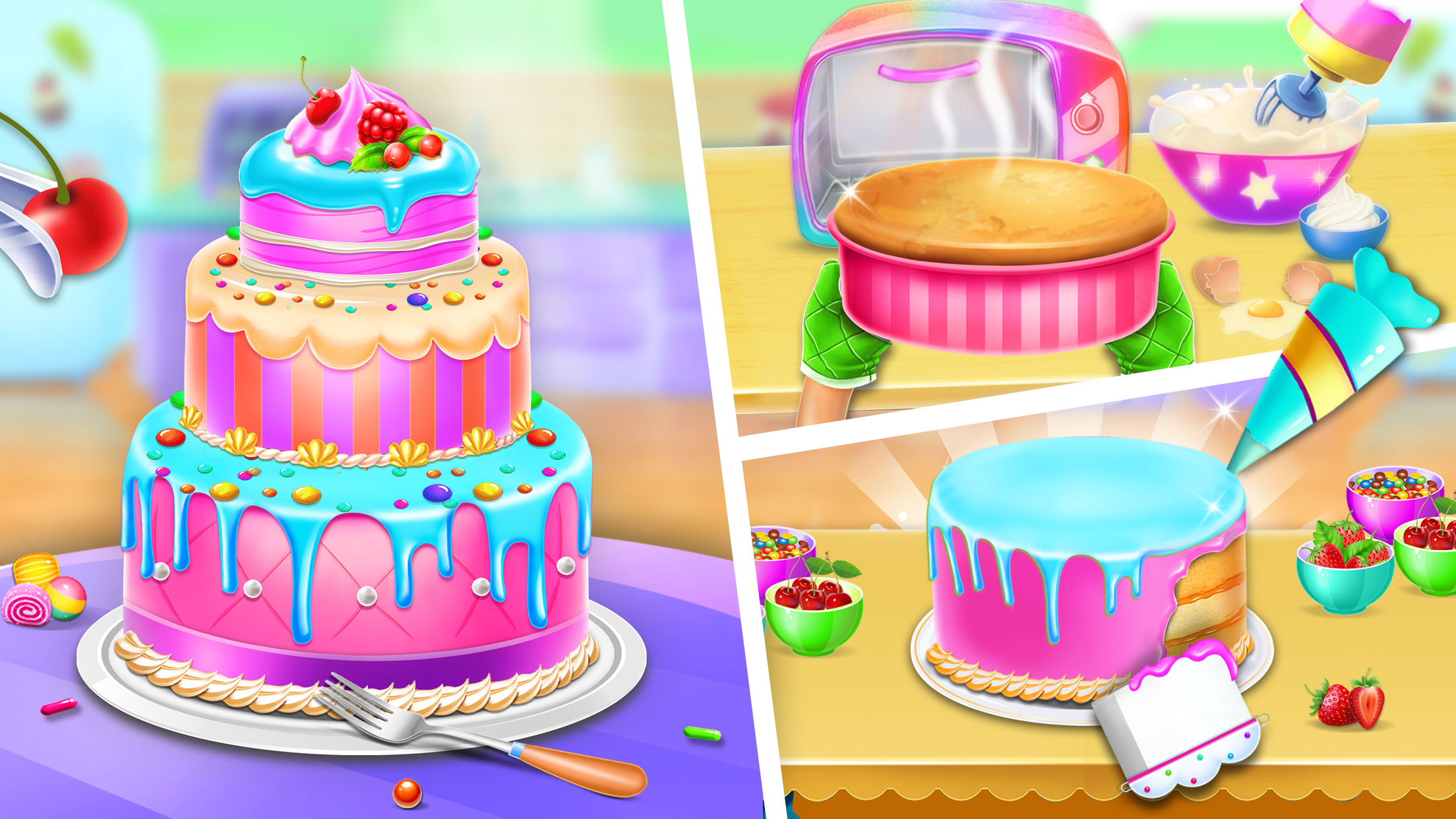 اسکرین شات 8 برنامه Sweet Bakery: Baking Cake Game