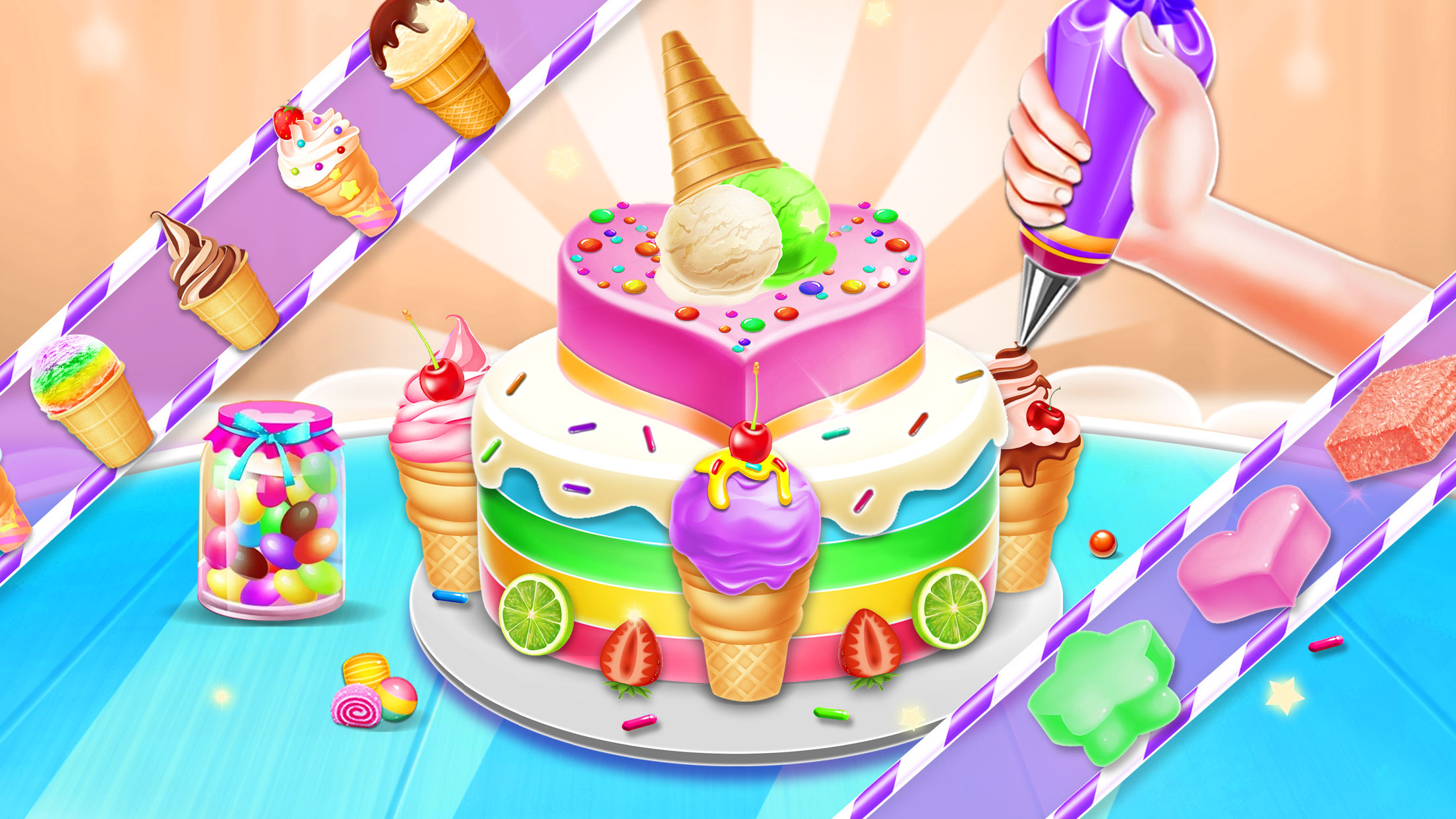 اسکرین شات 7 برنامه Sweet Bakery: Baking Cake Game