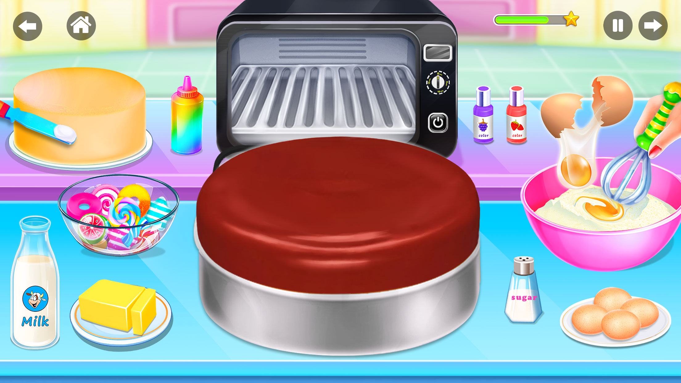 اسکرین شات 1 برنامه Sweet Bakery: Baking Cake Game