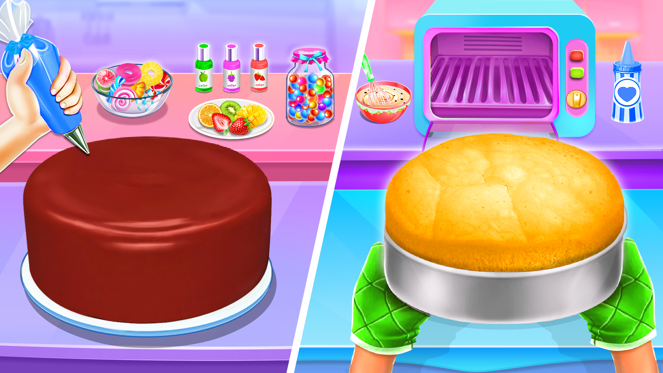 اسکرین شات 2 برنامه Cake Maker - Cooking Cake Game