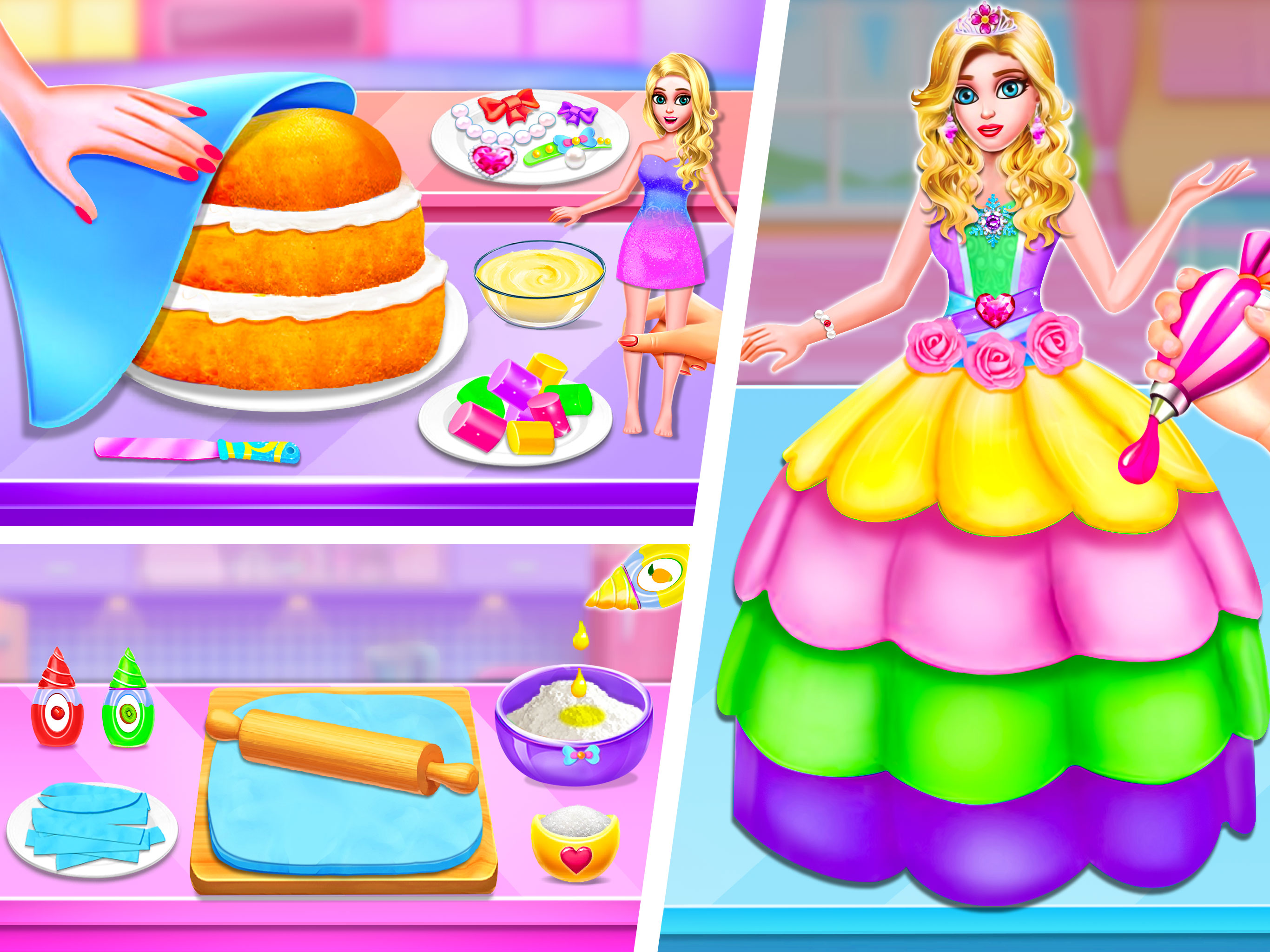 اسکرین شات 1 بازی Doll House Cake Maker Game