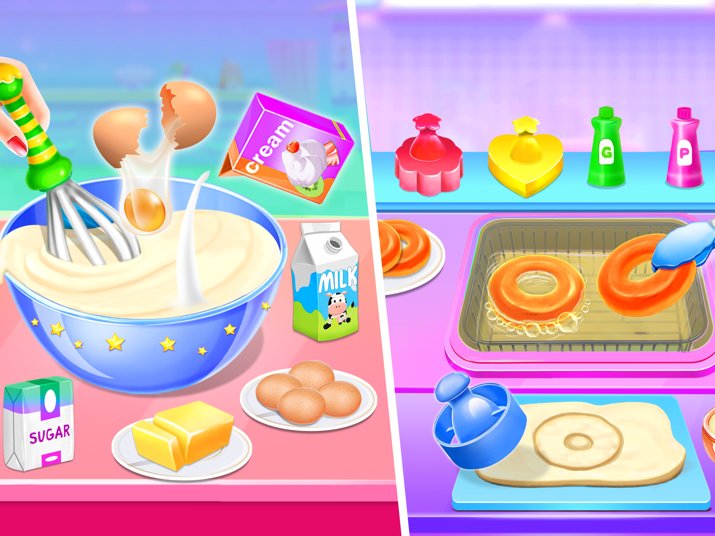 اسکرین شات 2 برنامه Make Donuts Game - Donut Maker