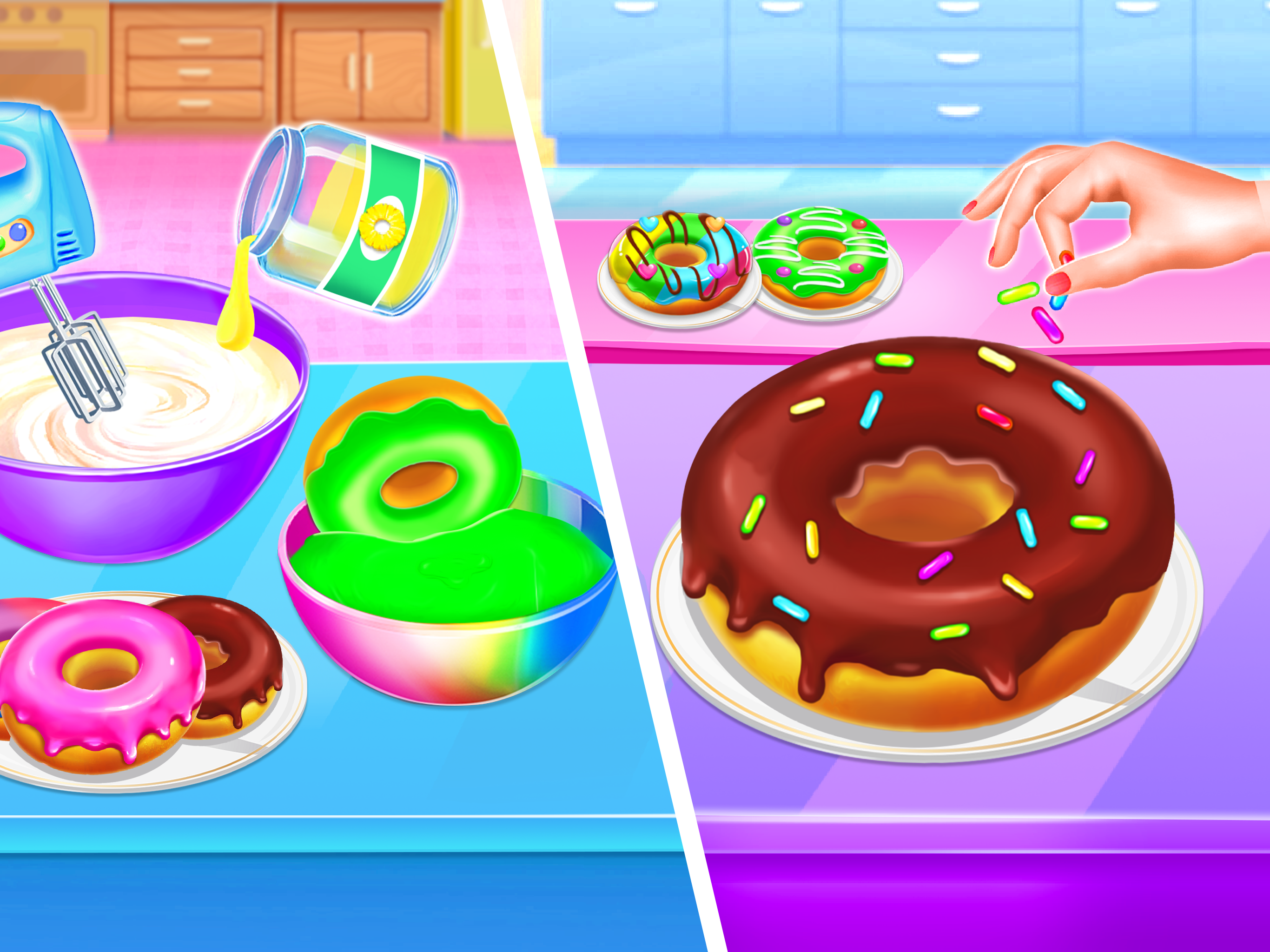 اسکرین شات 1 برنامه Make Donuts Game - Donut Maker