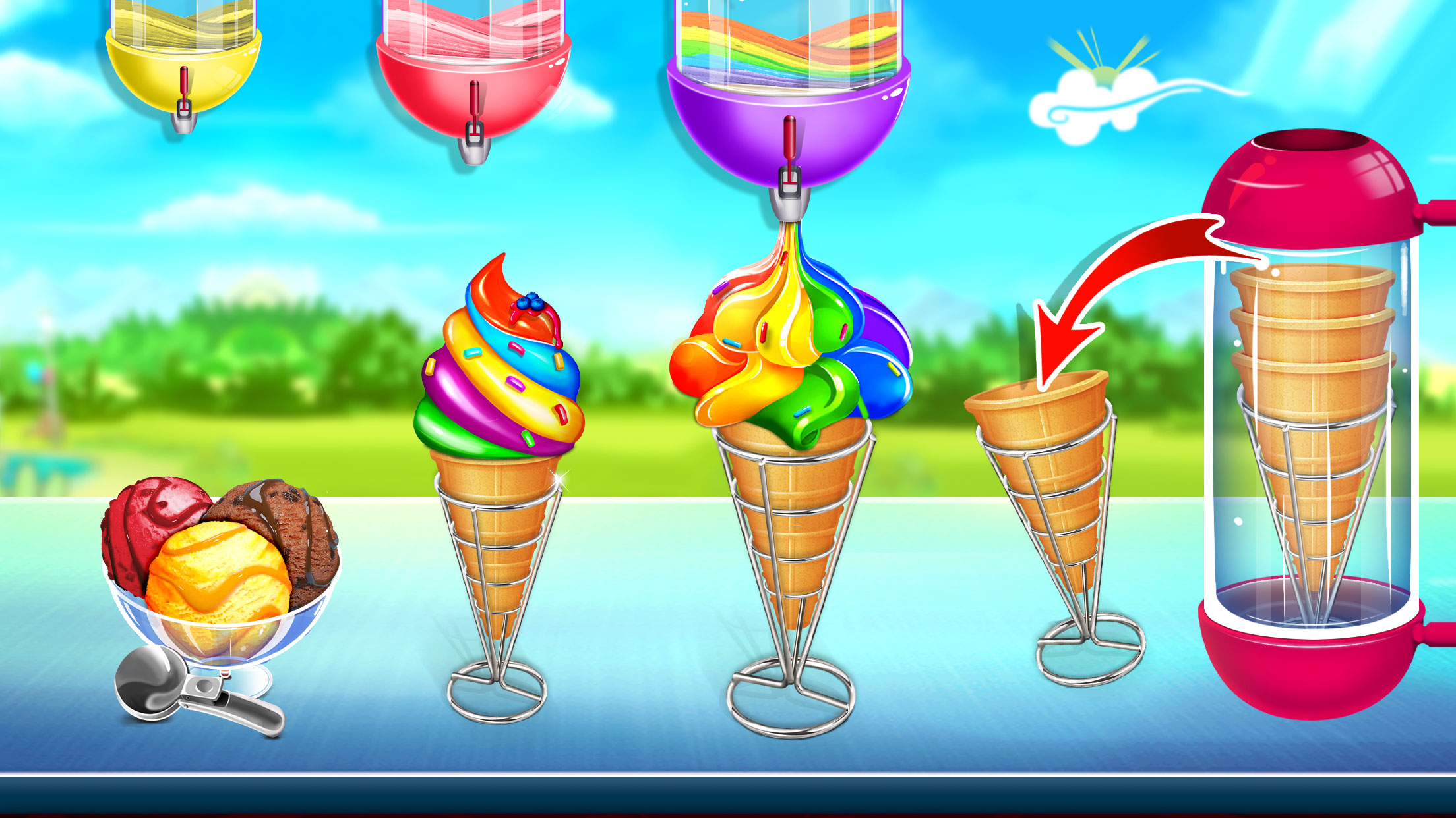 اسکرین شات 6 برنامه Ice Cream Cone-Ice Cream Games