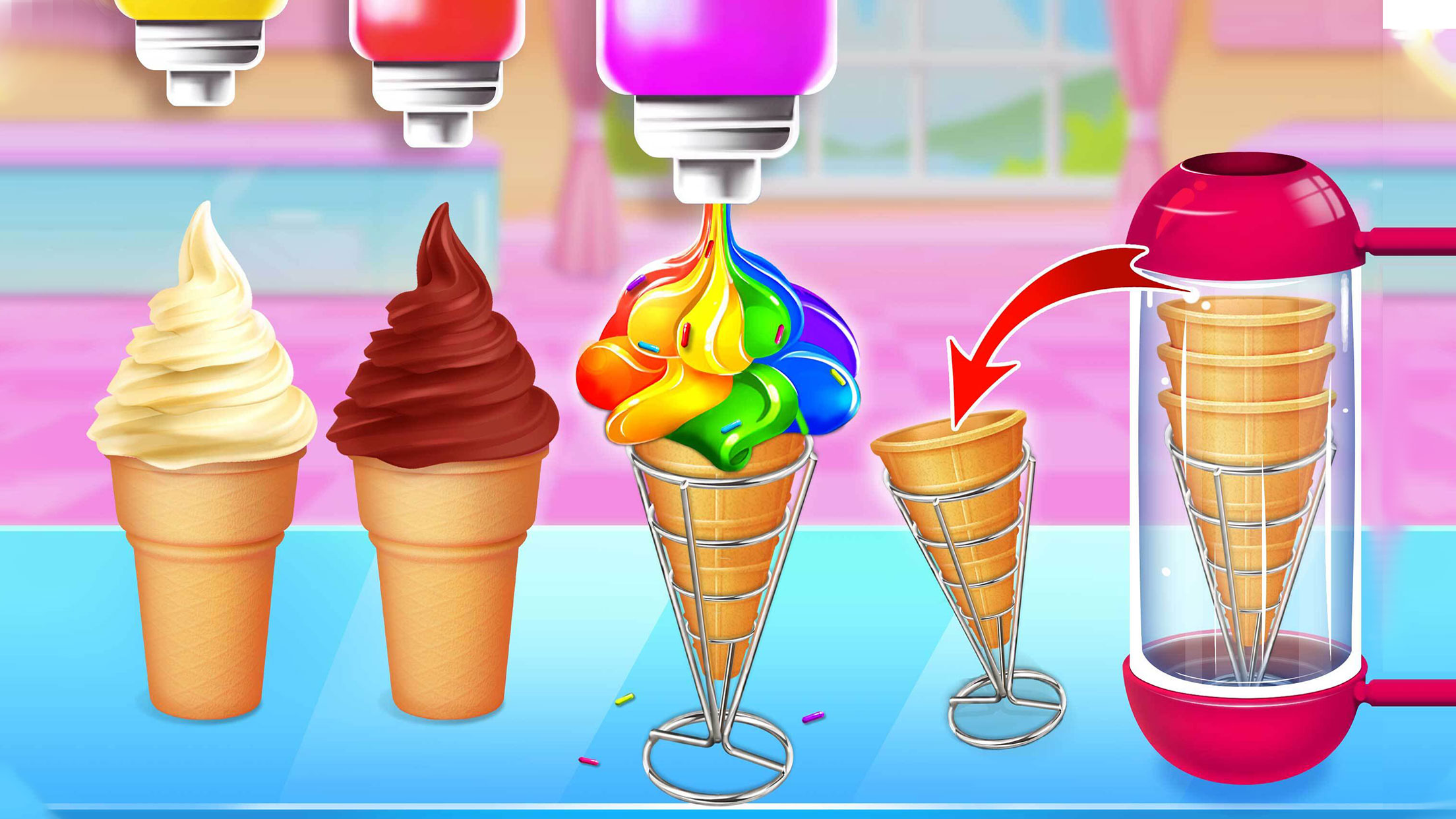 اسکرین شات 2 برنامه Ice Cream Cone-Ice Cream Games