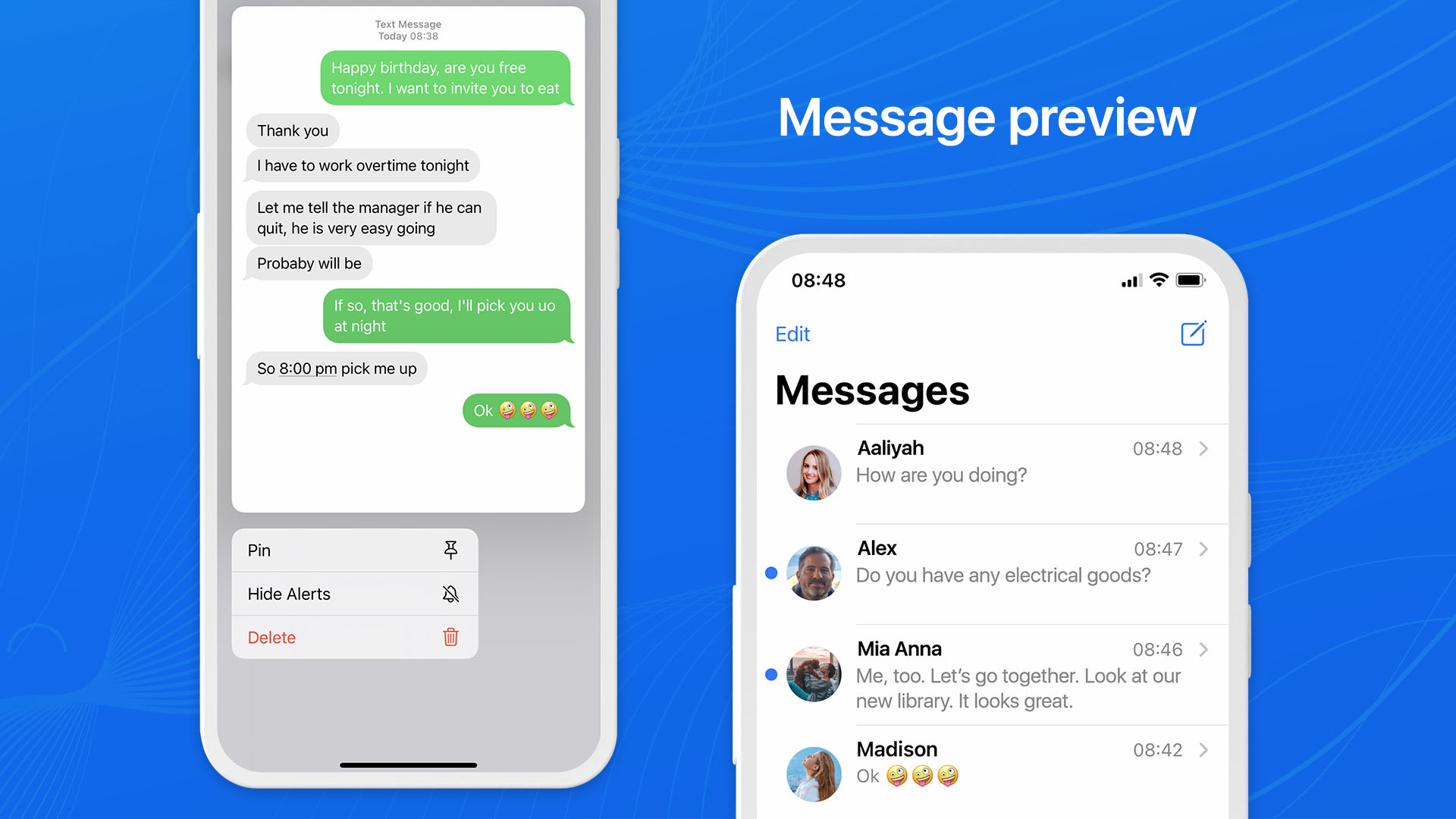 اسکرین شات 6 برنامه Messages Phone 15 - OS 17 Msg