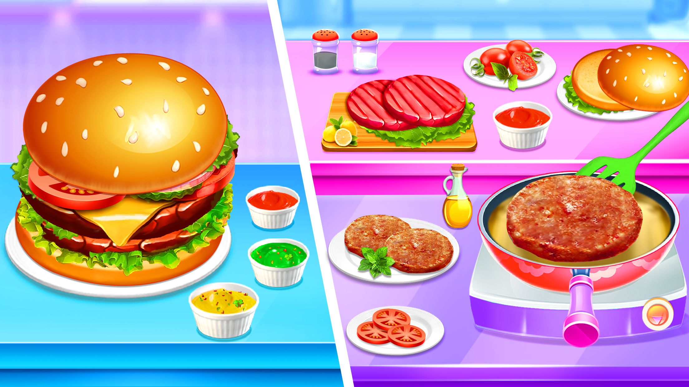 اسکرین شات 2 برنامه Bake Pizza Game- Cooking game