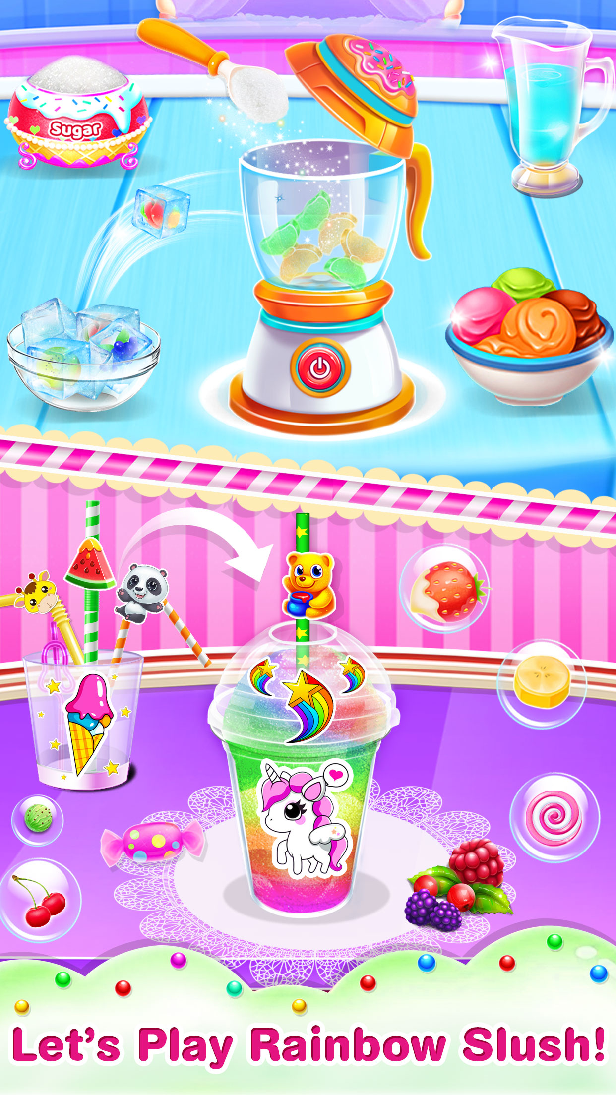 اسکرین شات 5 بازی Unicorn icy slush maker Game