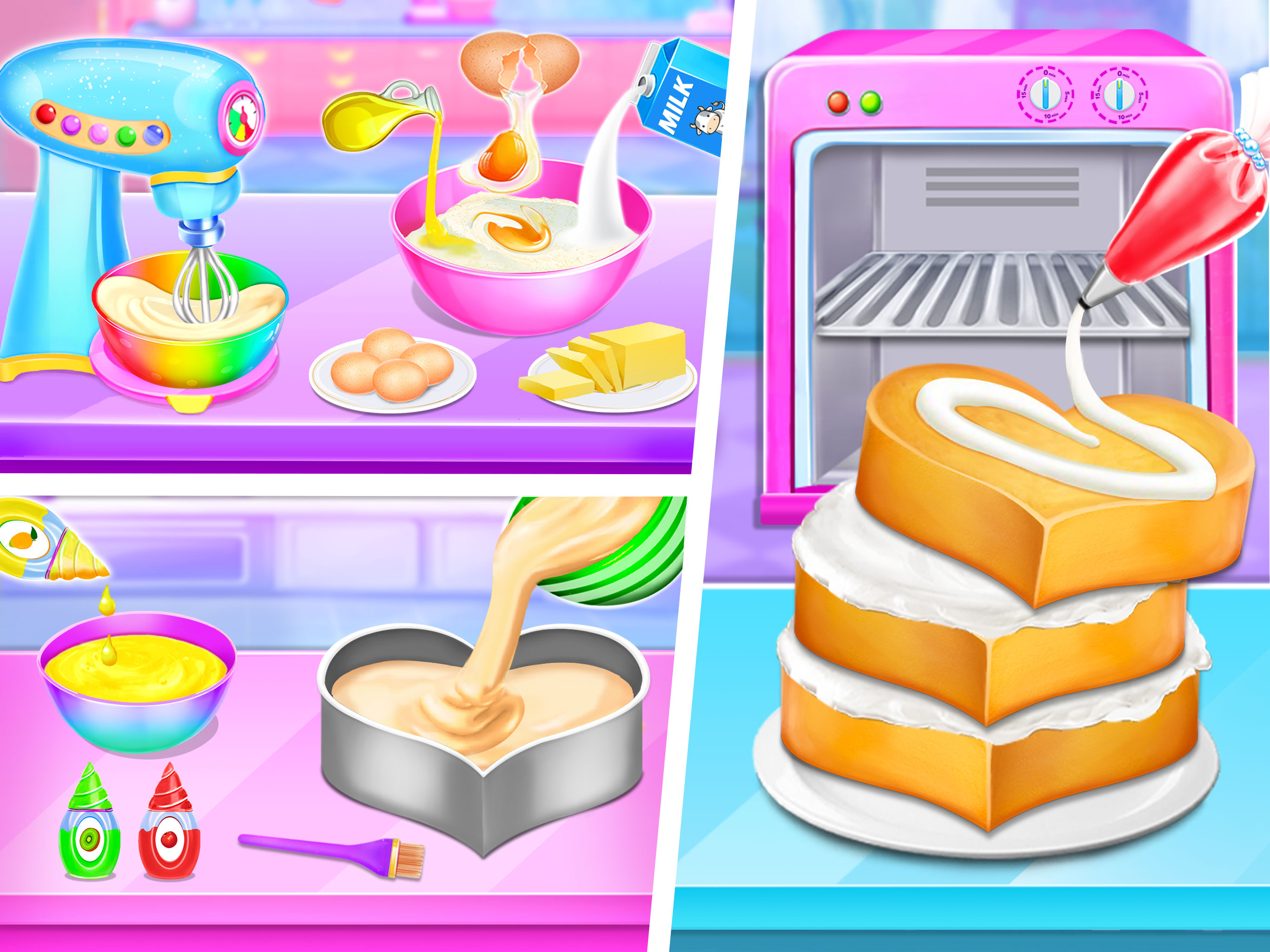 اسکرین شات 1 برنامه Cake Maker: Making Cake Games